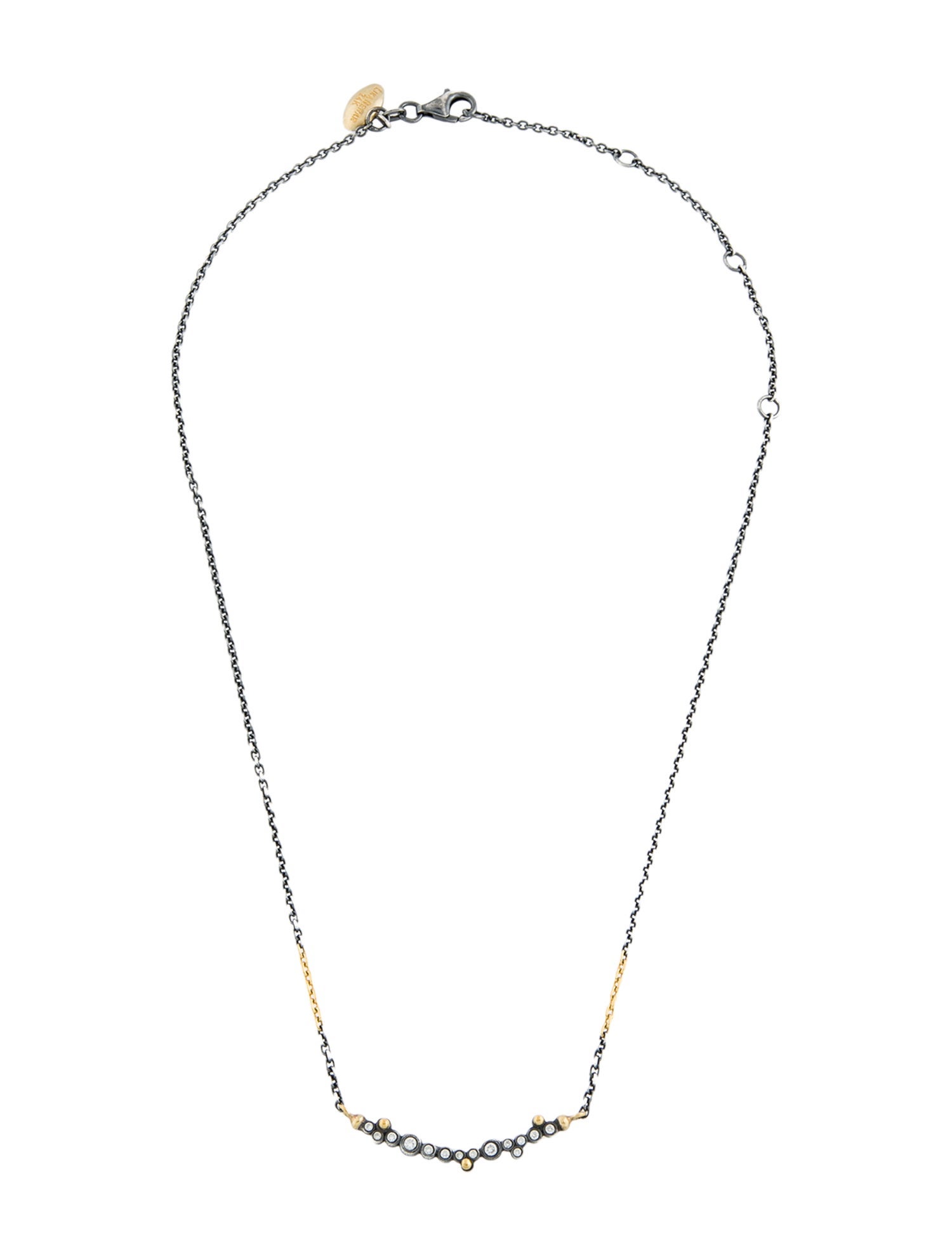 Lika Behar Two-Tone Diamond Dylan Bar Necklace