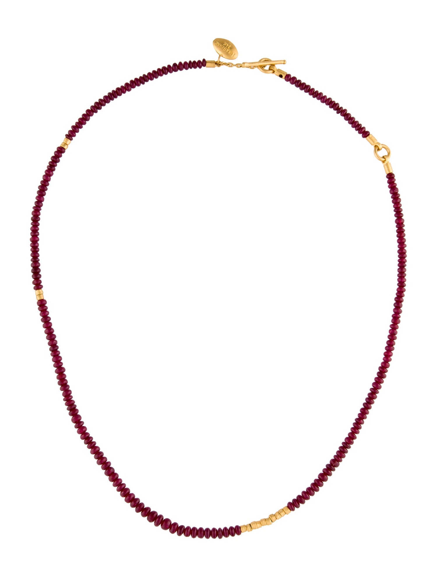 Lika Behar 24K Ruby Bead Necklace