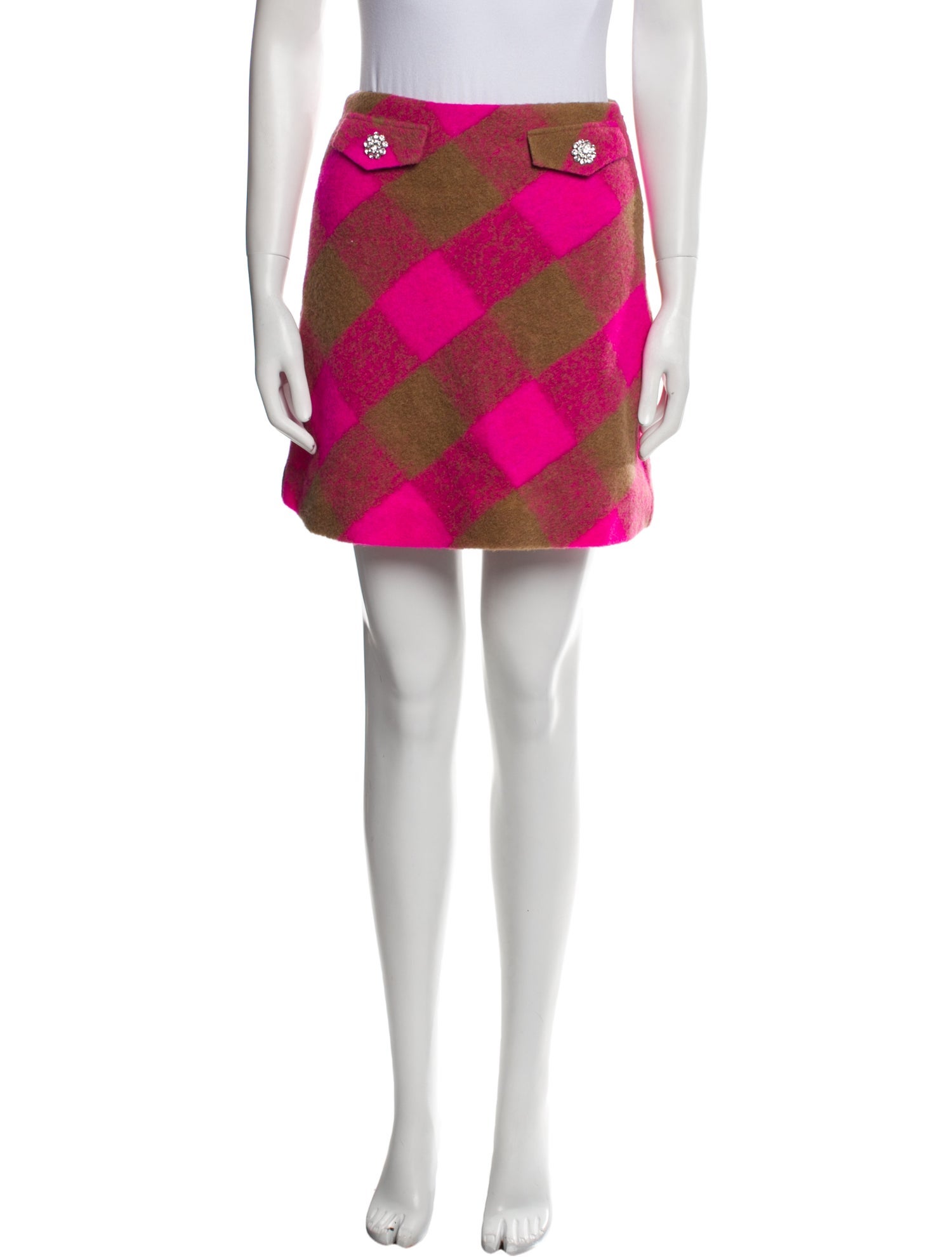 LIU JO Plaid Print Mini Skirt