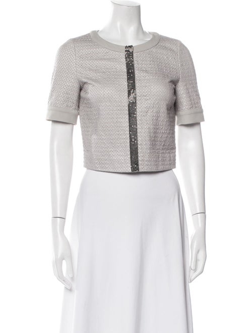 LIU JO Wool Crew Neck Crop Top