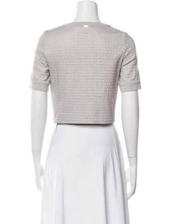 LIU JO Wool Crew Neck Crop Top