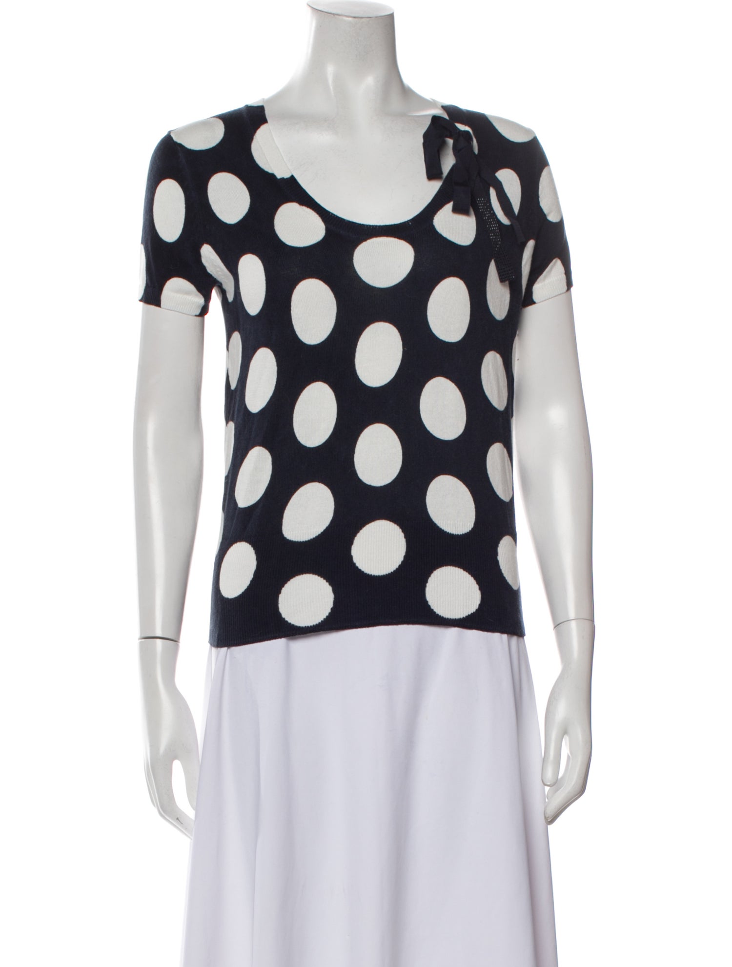 LIU JO Polka Dot Print Scoop Neck T-Shirt w/ Tags