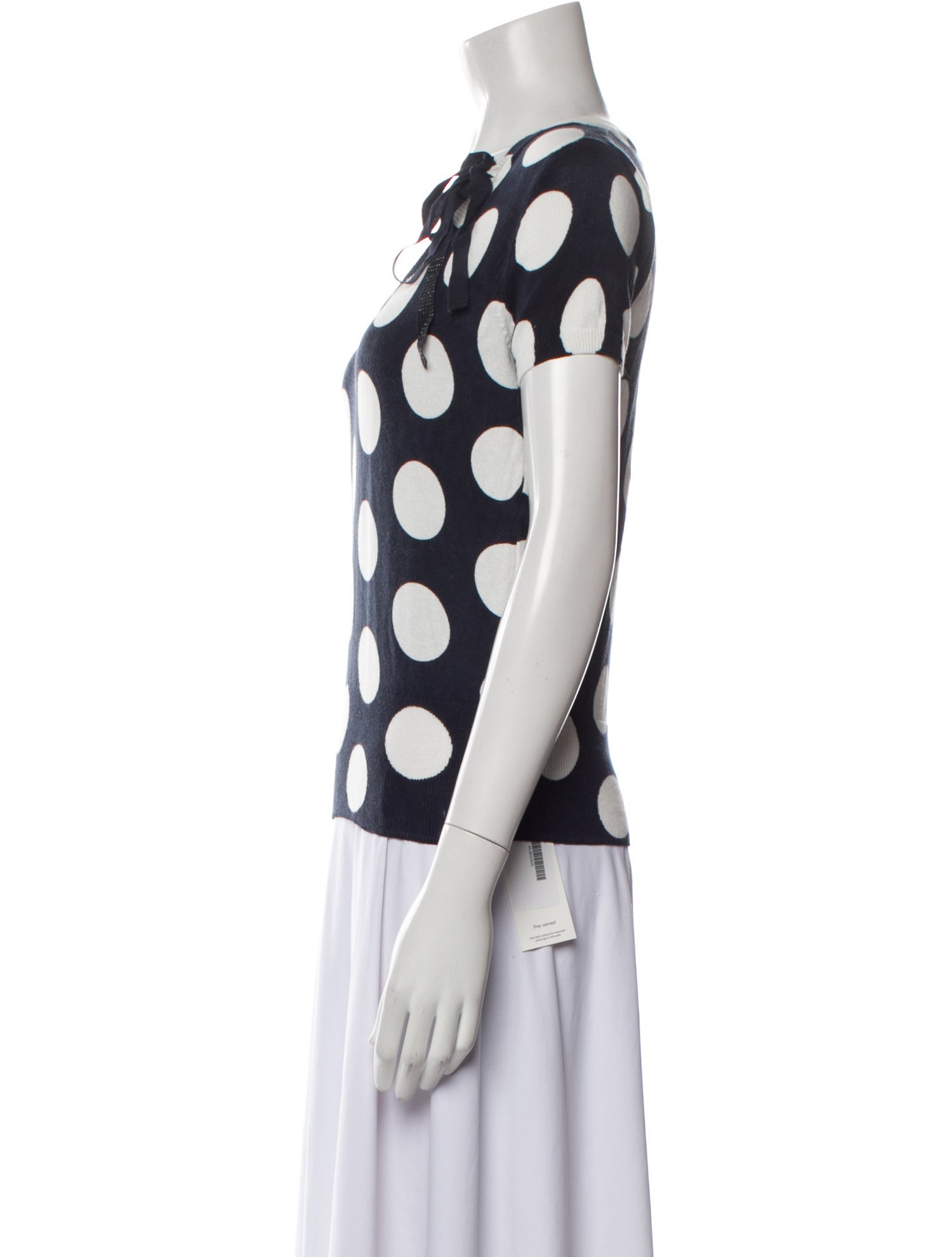 LIU JO Polka Dot Print Scoop Neck T-Shirt w/ Tags