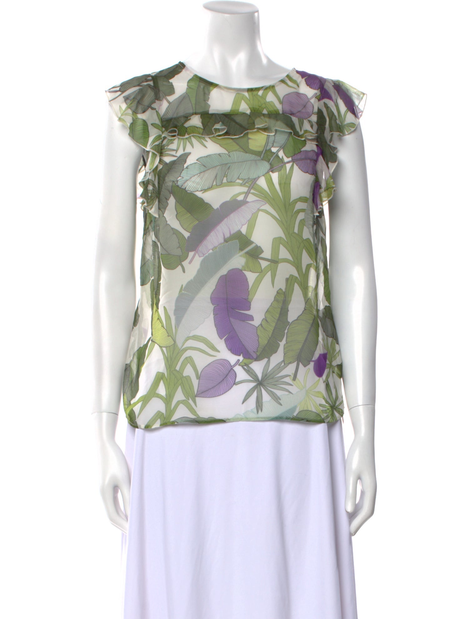LIU JO Printed Scoop Neck Top