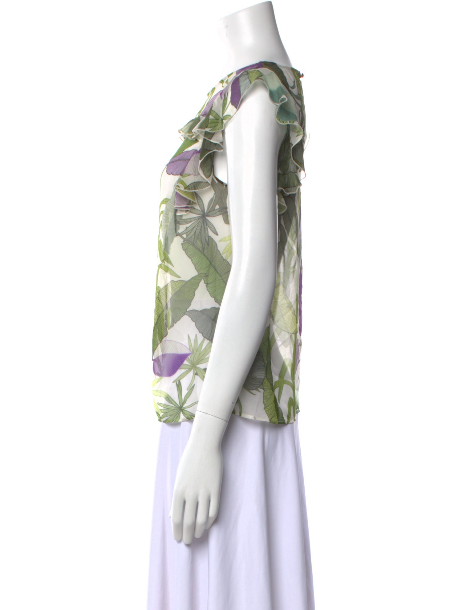 LIU JO Printed Scoop Neck Top