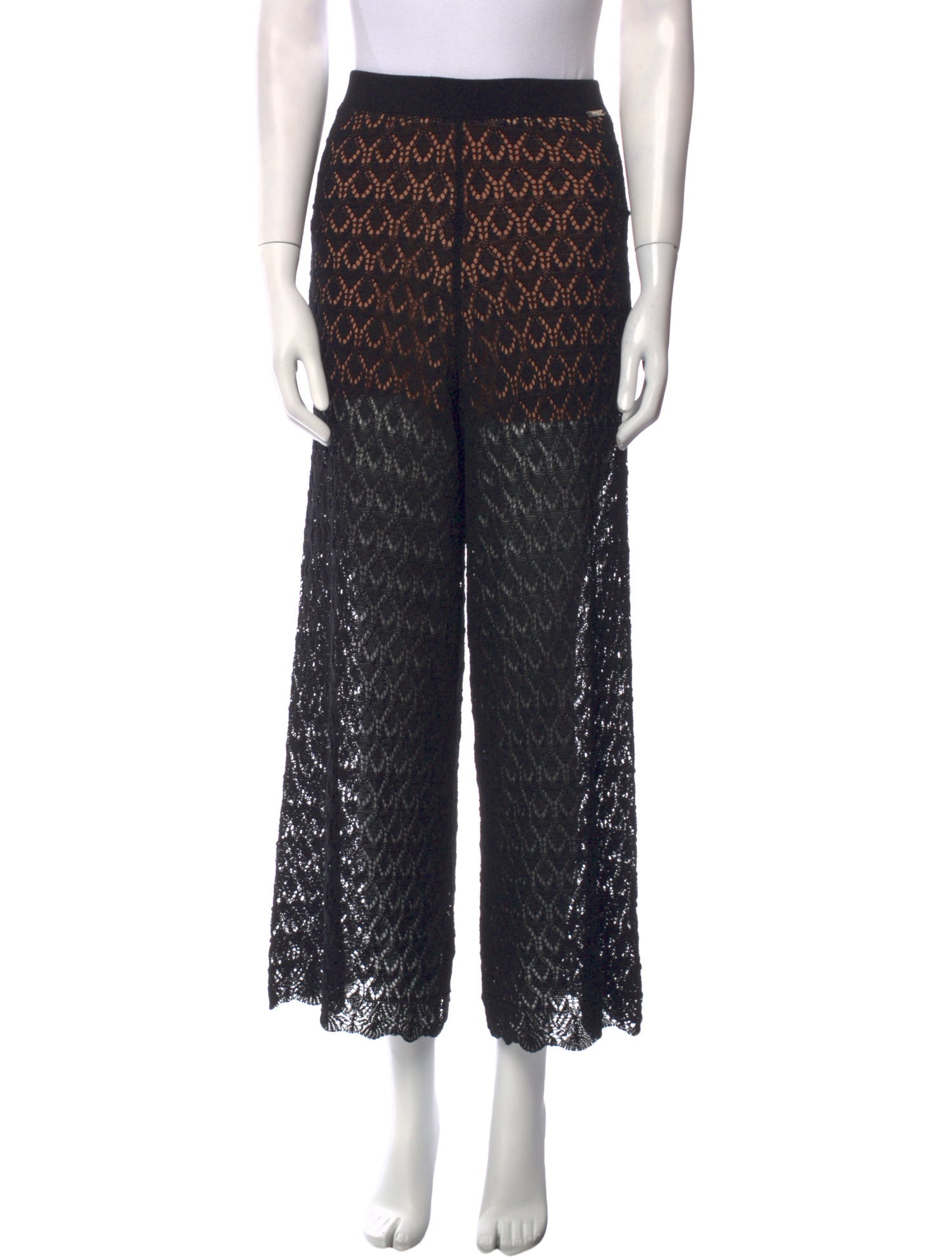 LIU JO Lace Pattern Wide Leg Pants