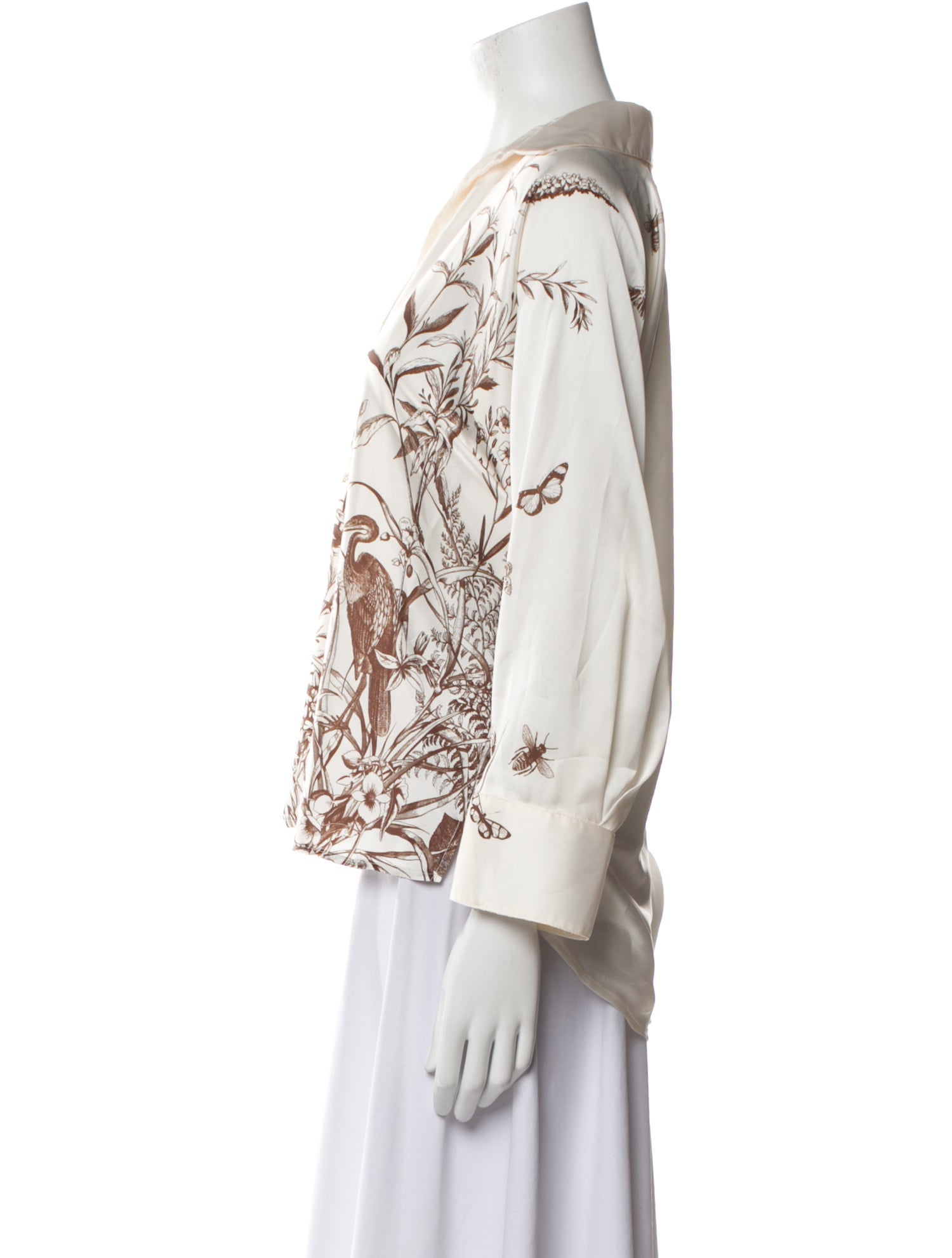 LIU JO Printed V-Neck Blouse