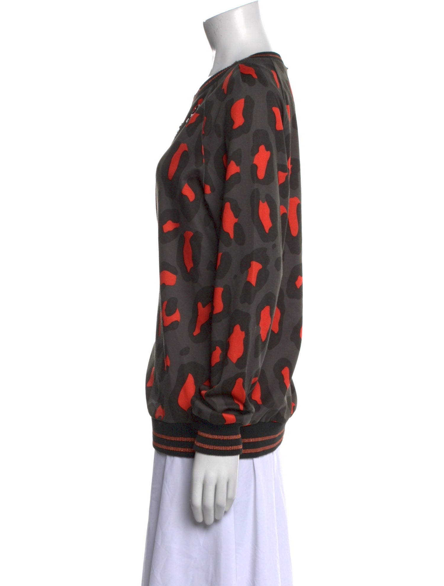 LIU JO Printed Bateau Neckline Sweatshirt