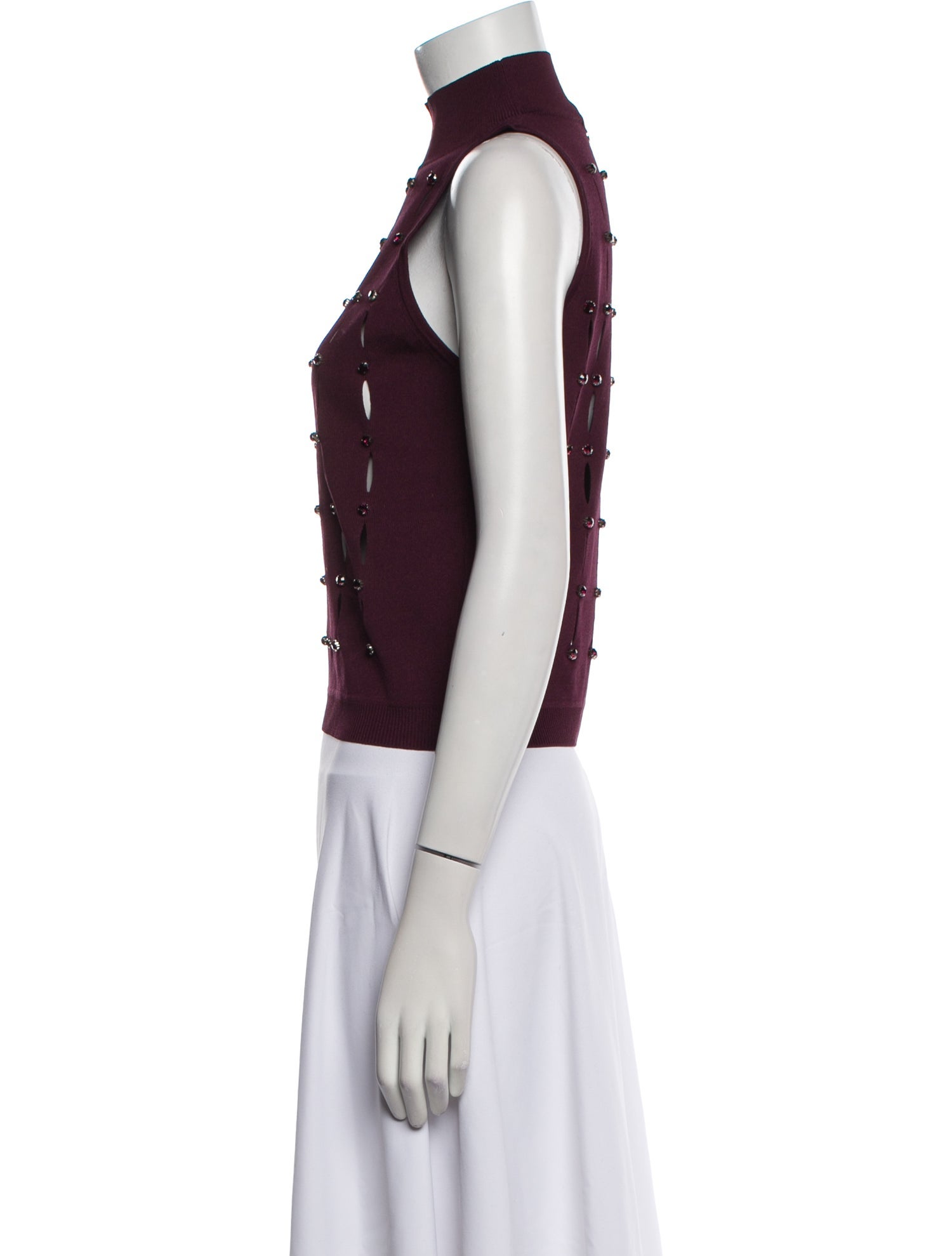 LIU JO Printed Mock Neck Crop Top