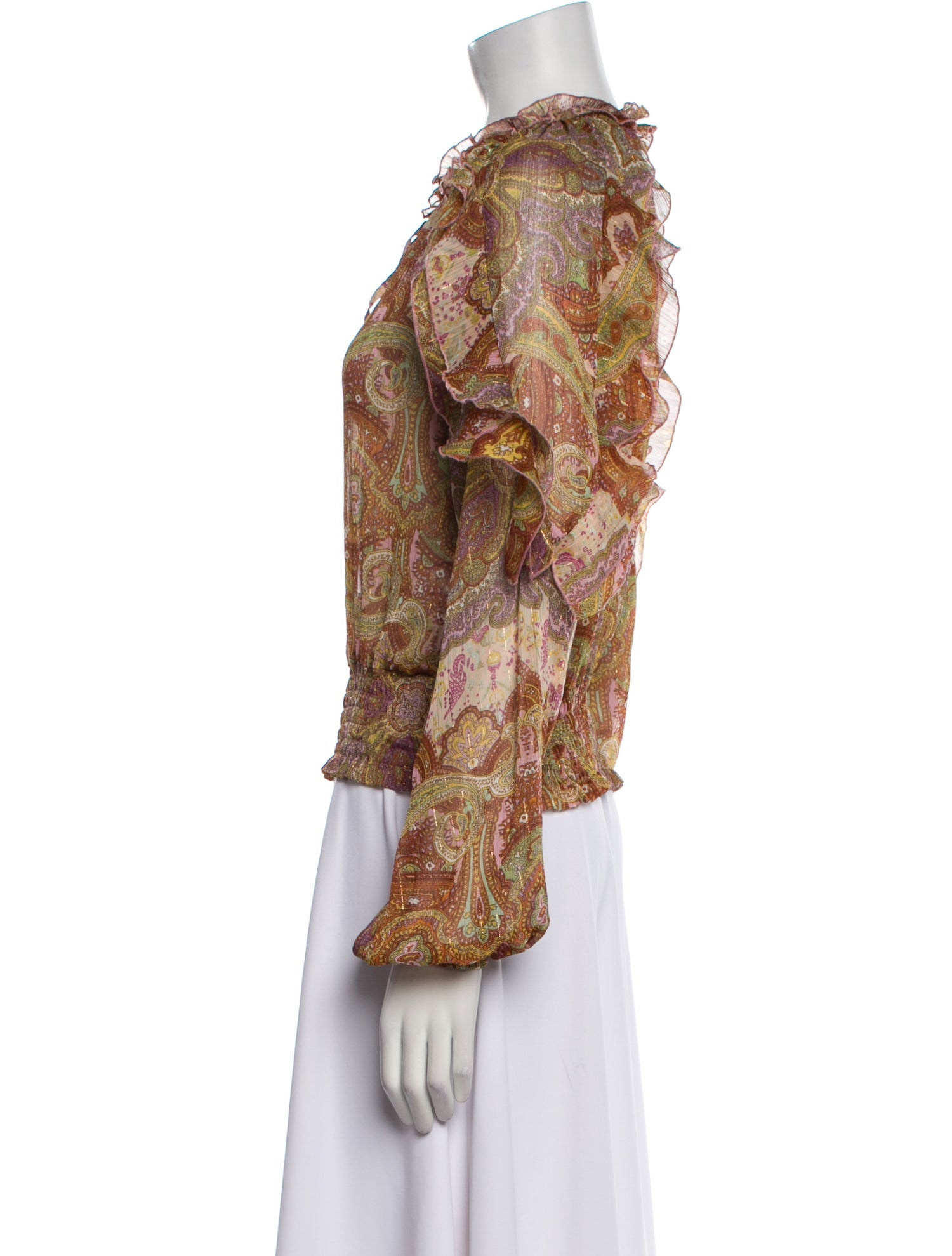 LIU JO Paisley Print Tie Neck Blouse