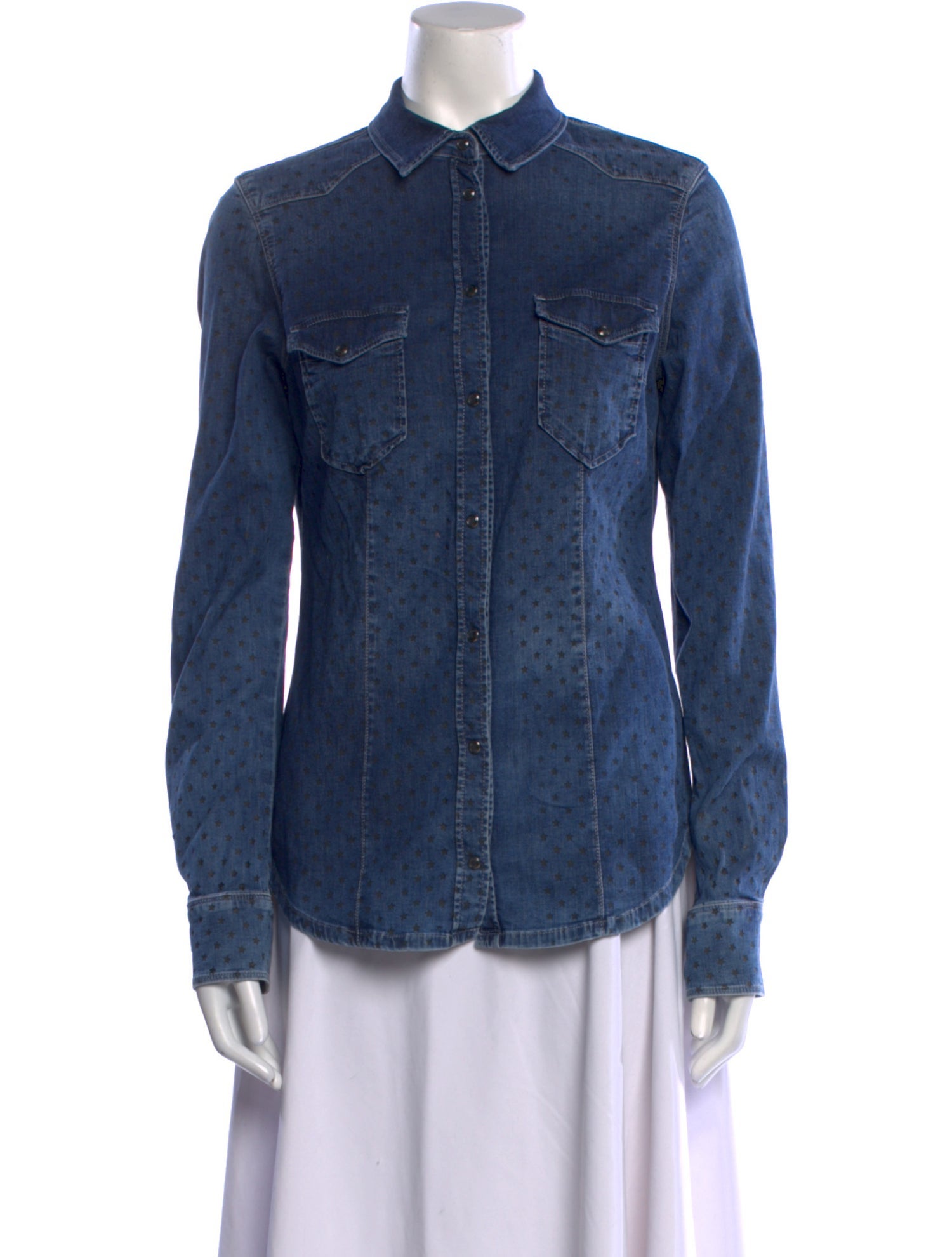 LIU JO Long Sleeve Button-Up Top