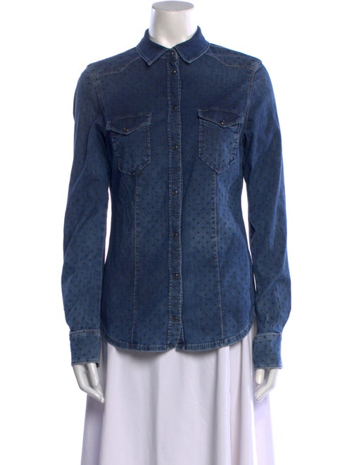 LIU JO Long Sleeve Button-Up Top