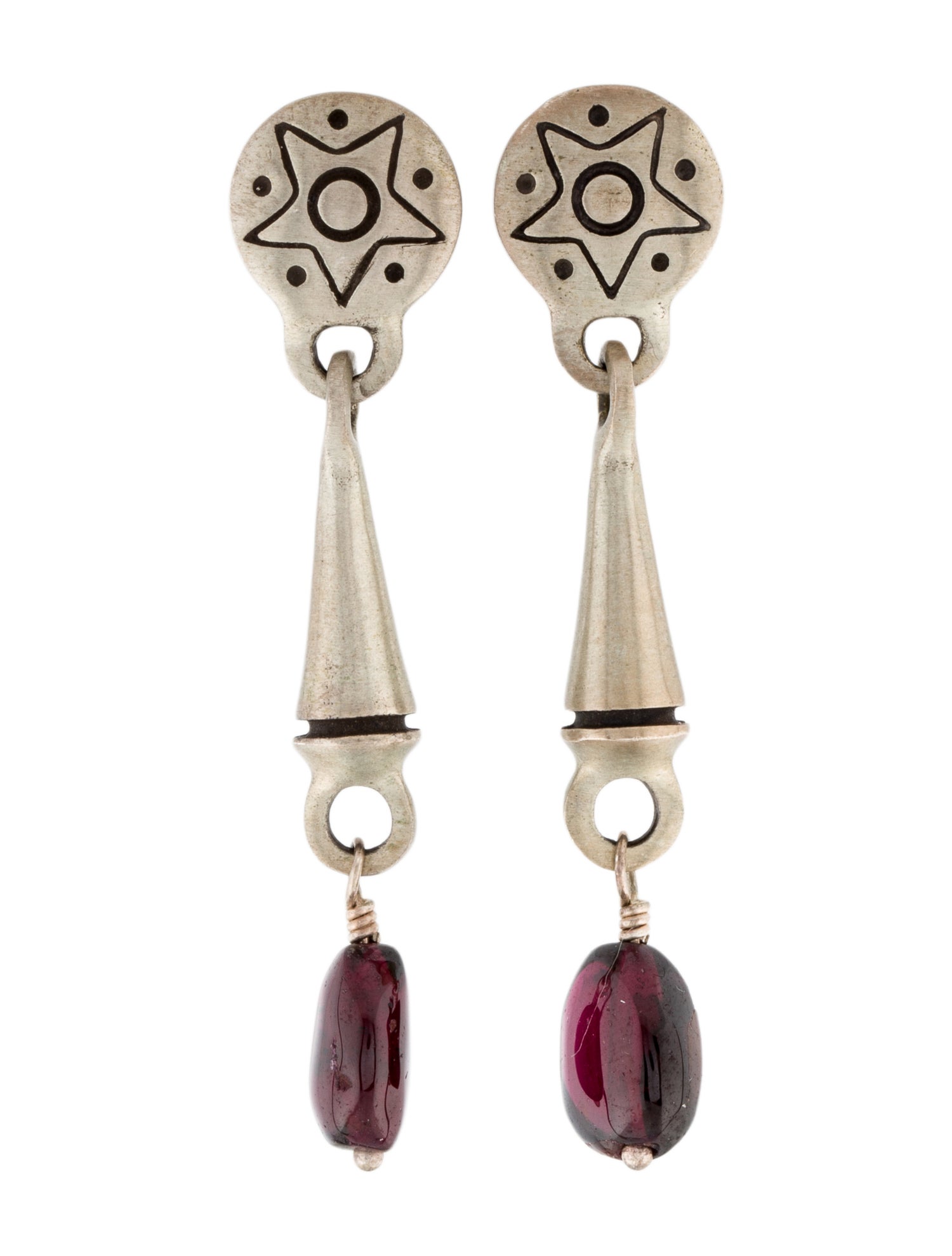 Lisa Jenks Garnet Drop Earrings