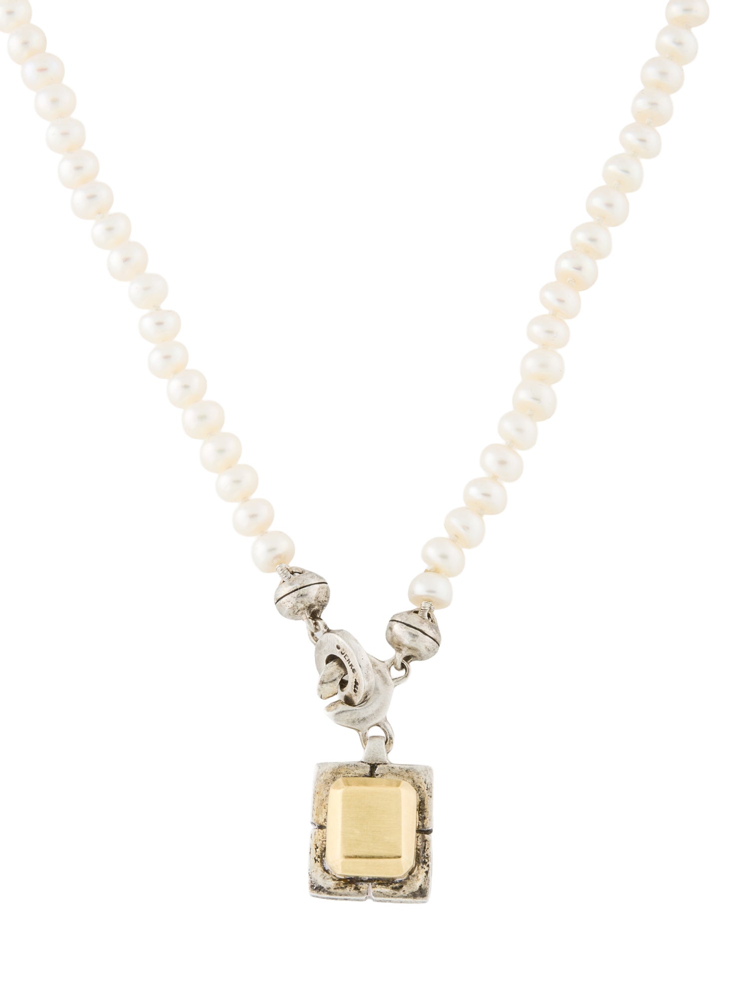 Lisa Jenks Two-Tone Pearl Pendant Necklace