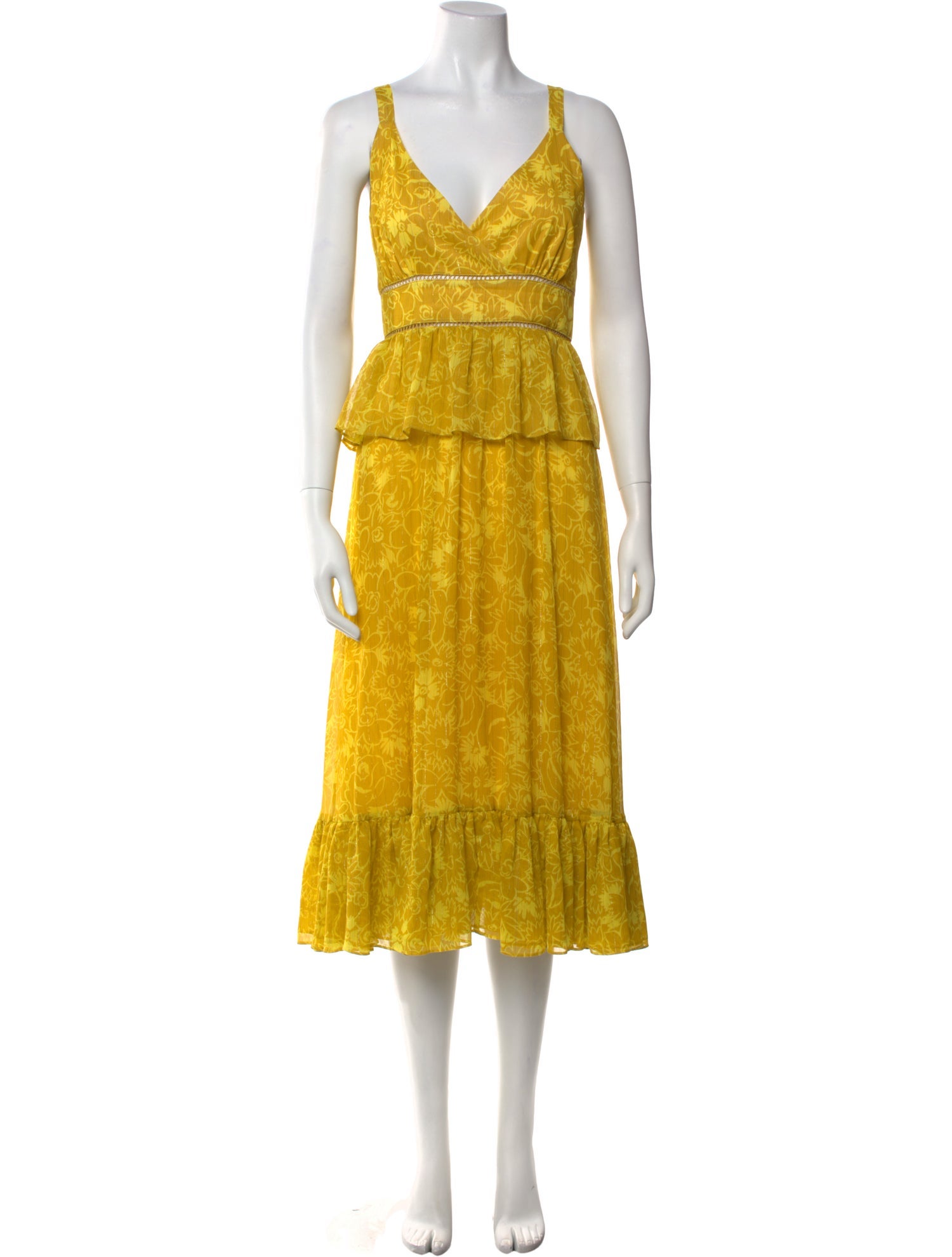 Likely Square Neckline Midi Length Dress