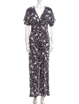 Likely Printed Plunge Neckline Jumpsuit