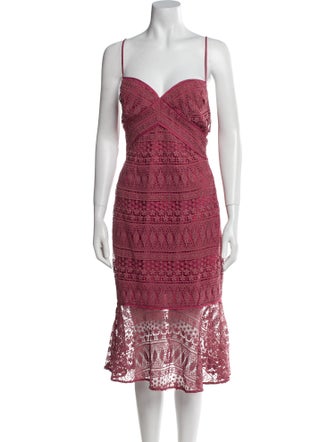 Likely Lace Pattern Knee-Length Dress