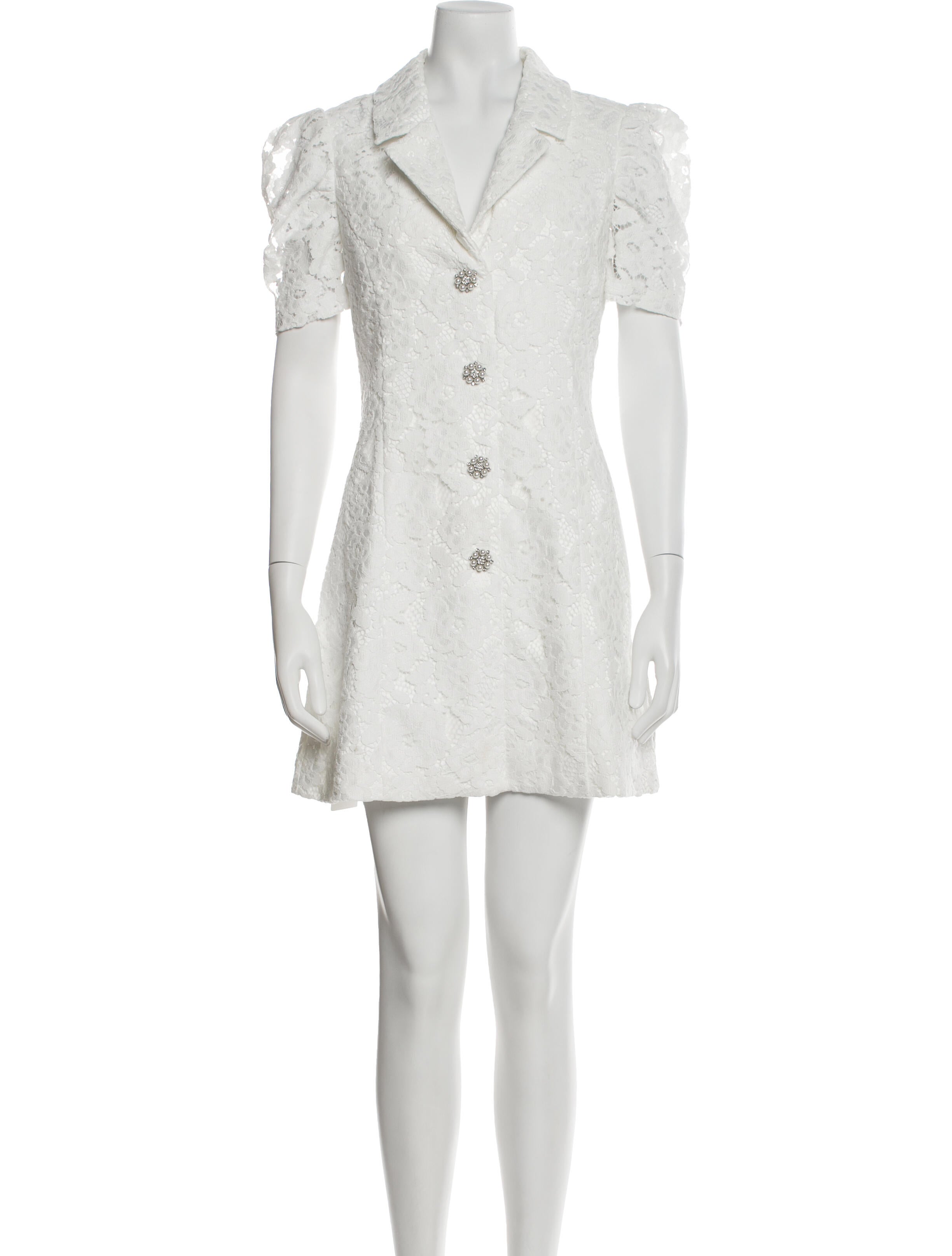 Likely Lace Pattern Mini Dress