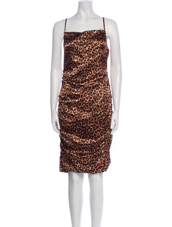 Likely Animal Print Knee-Length Dress