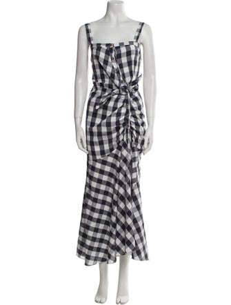 Likely Plaid Print Long Dress