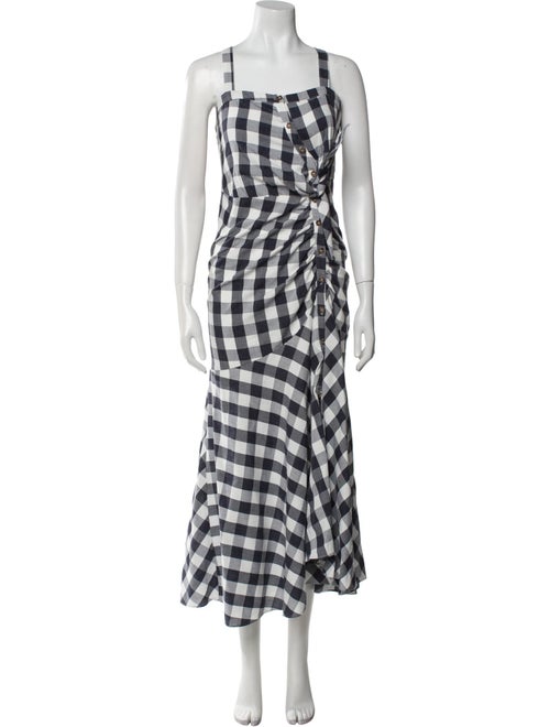 Likely Plaid Print Midi Length Dress