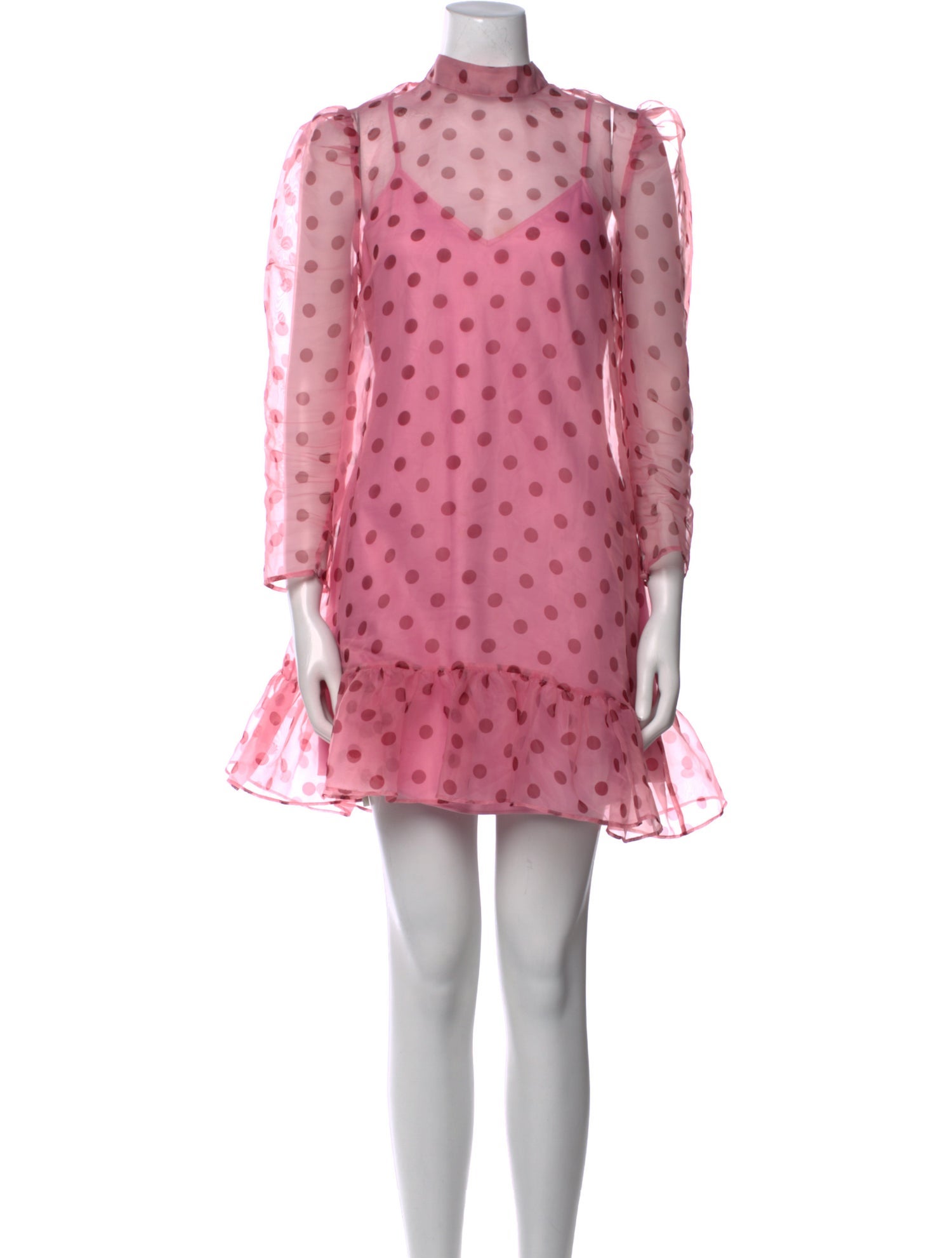 Likely Polka Dot Print Mini Dress