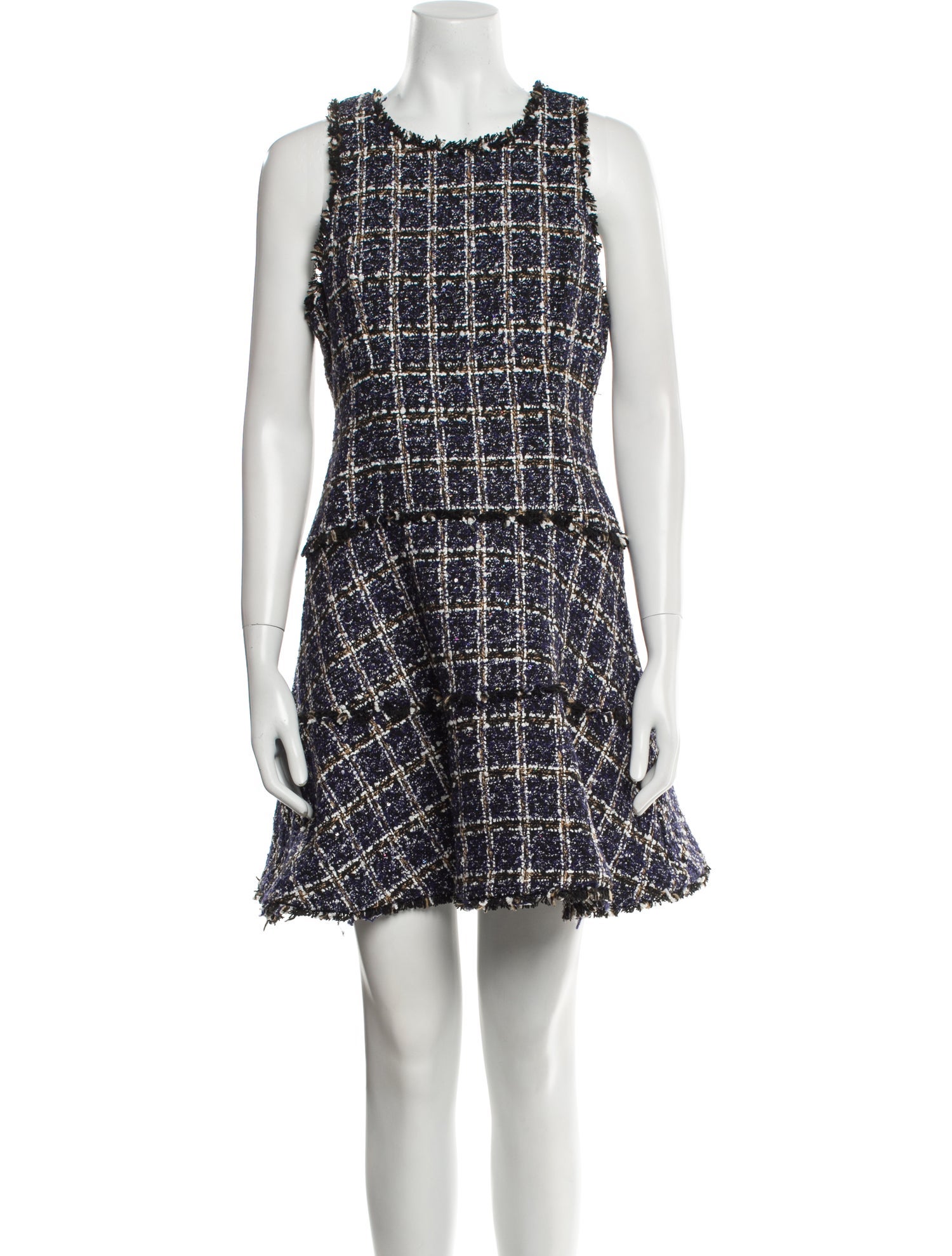 Likely Plaid Print Mini Dress