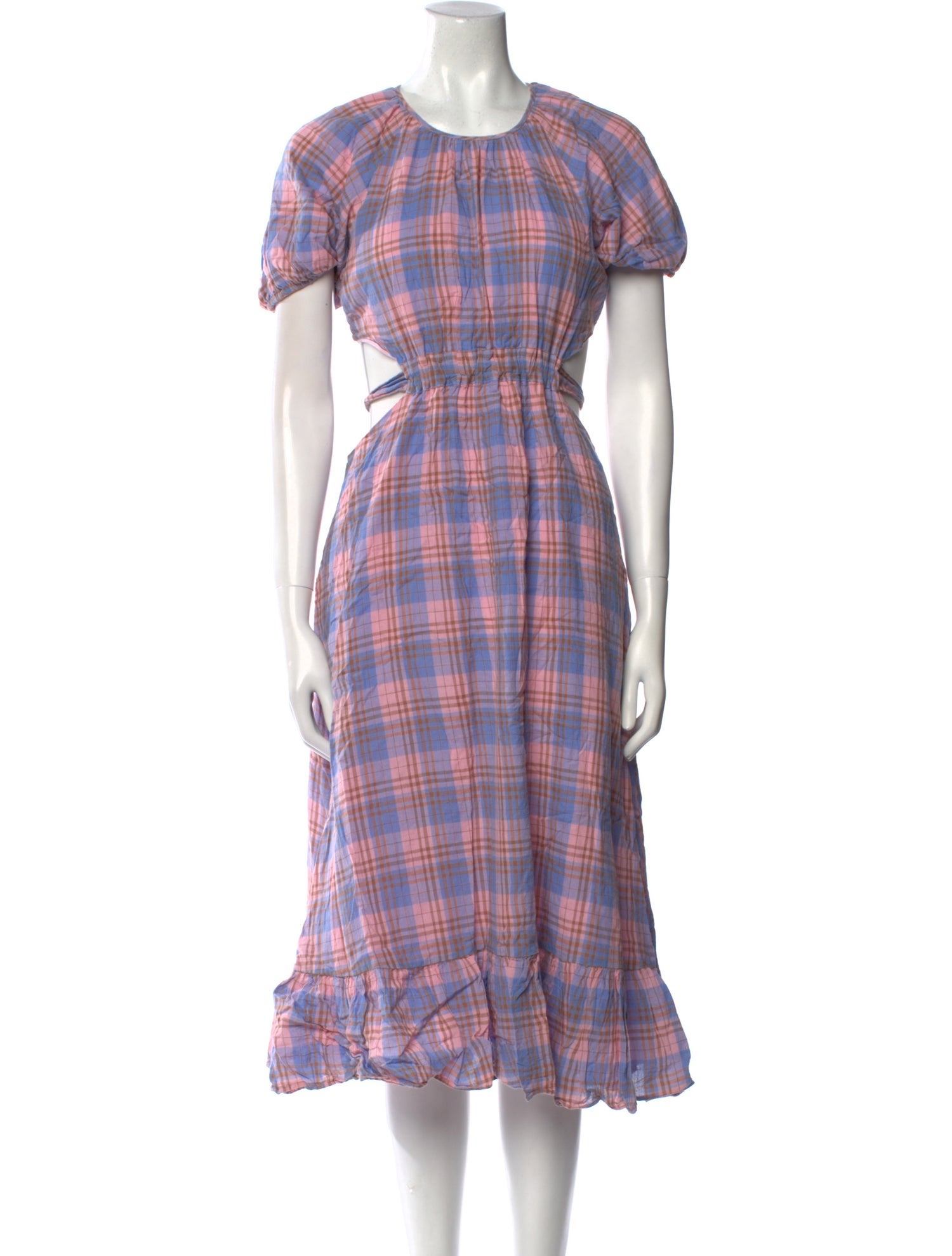 Likely Plaid Print Midi Length Dress