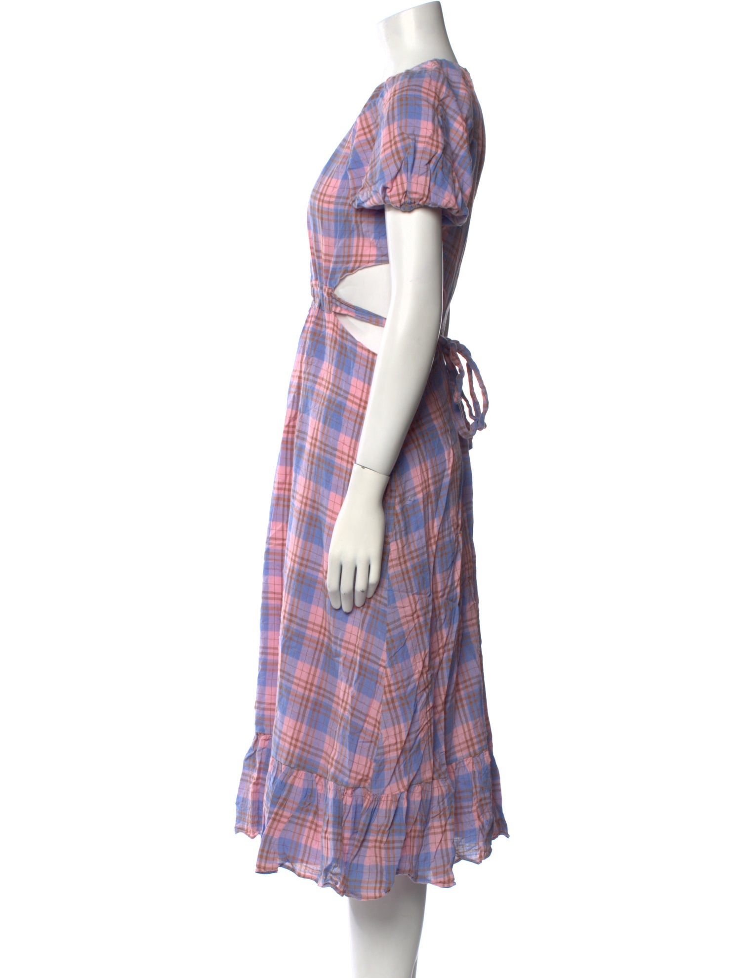 Likely Plaid Print Midi Length Dress