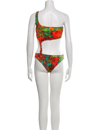 Lisa Maree Printed Cutout Accent One-Piece