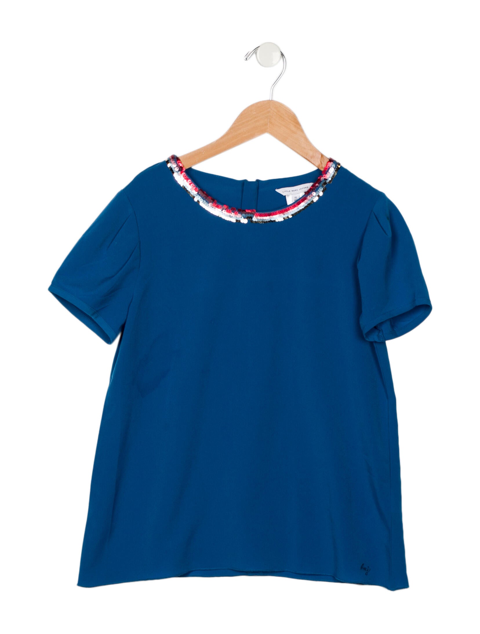 Little Marc Jacobs Girls' Solid Short Sleeve Top