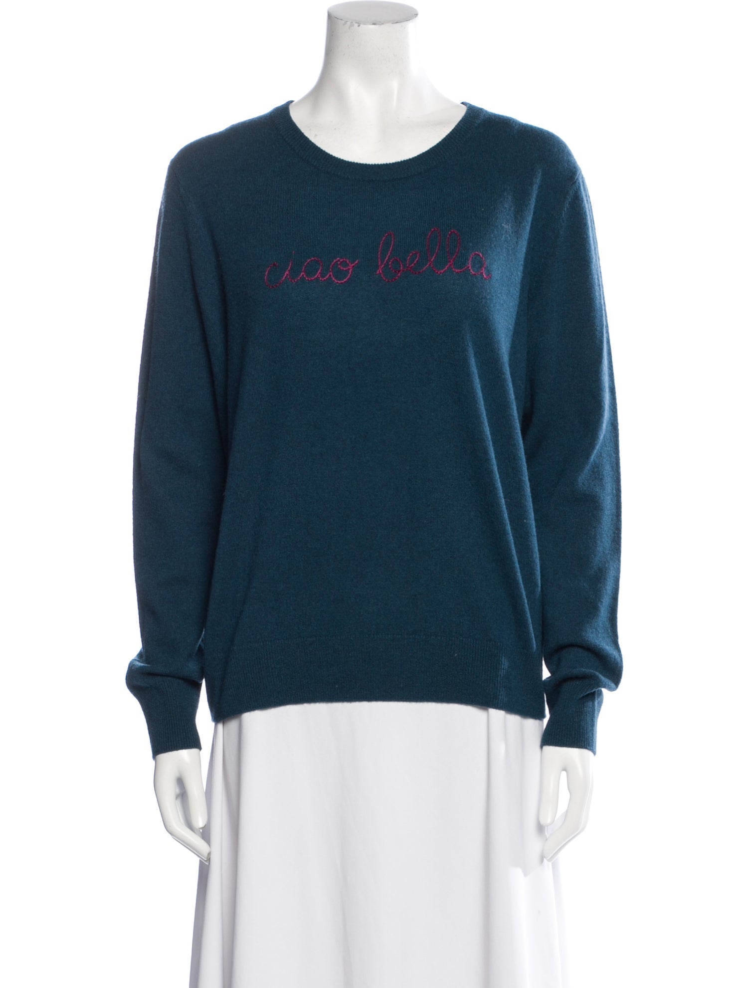 Lingua Franca Cashmere Graphic Print Sweater