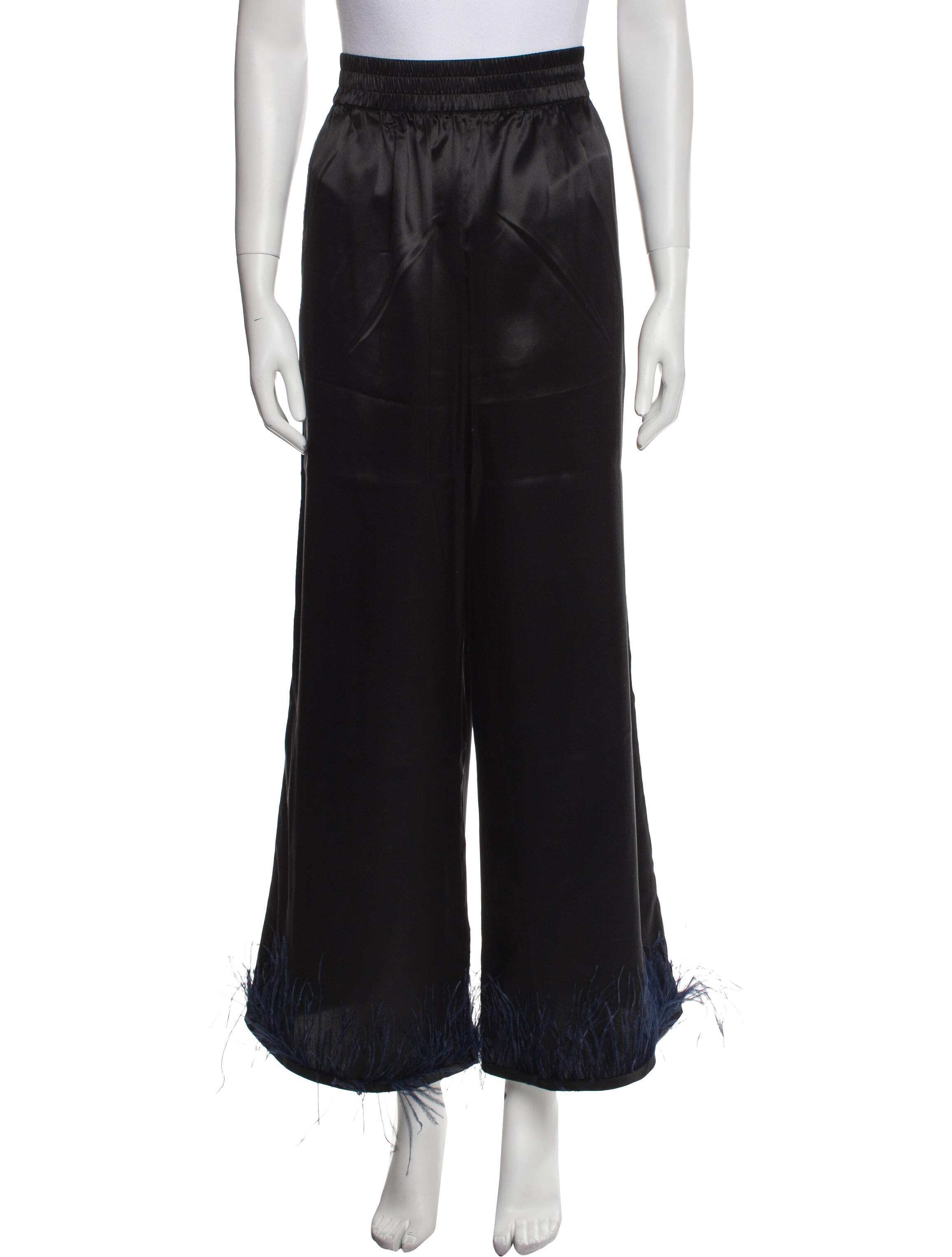Lingua Franca Silk Wide Leg Pants