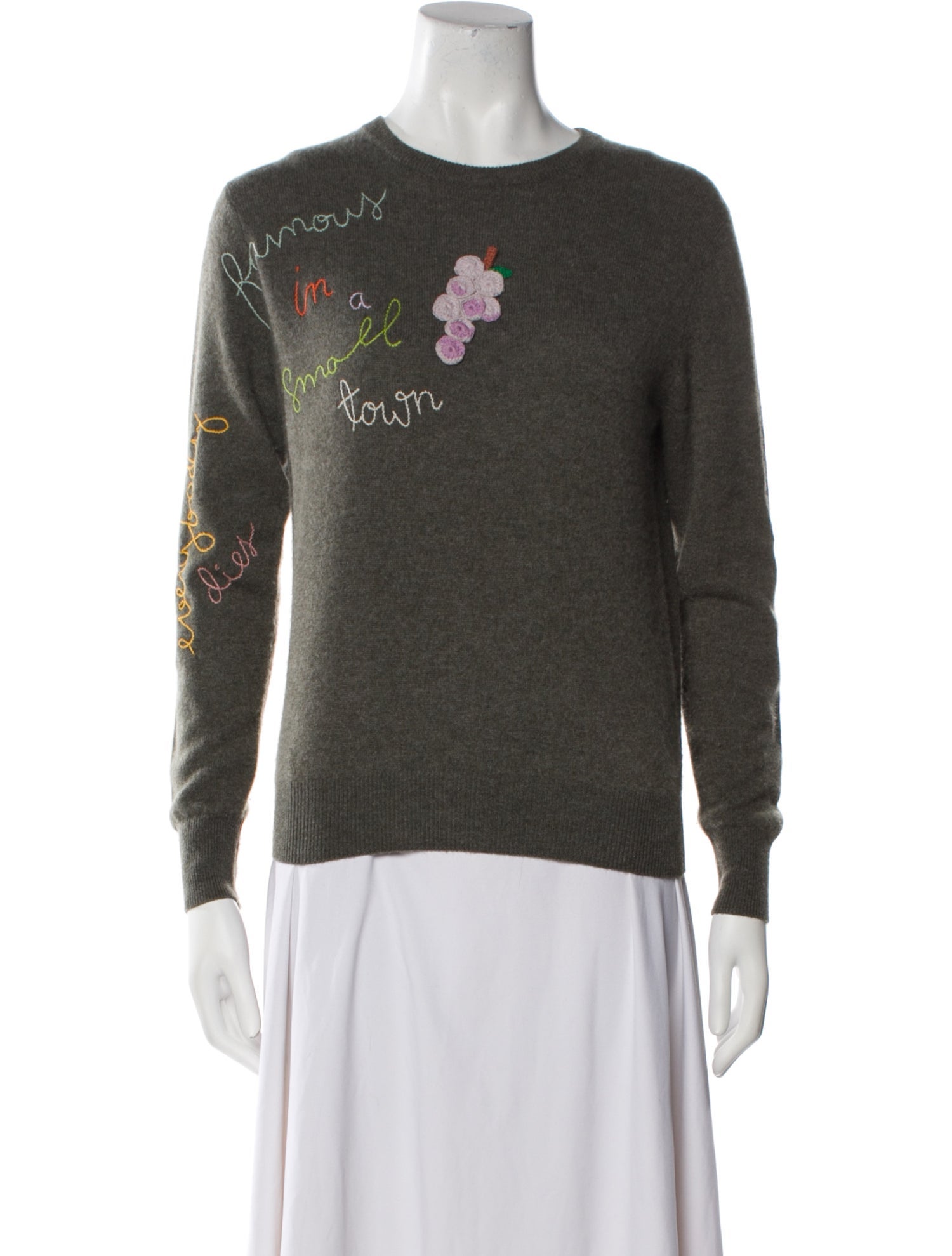 Lingua Franca Cashmere Printed Sweater