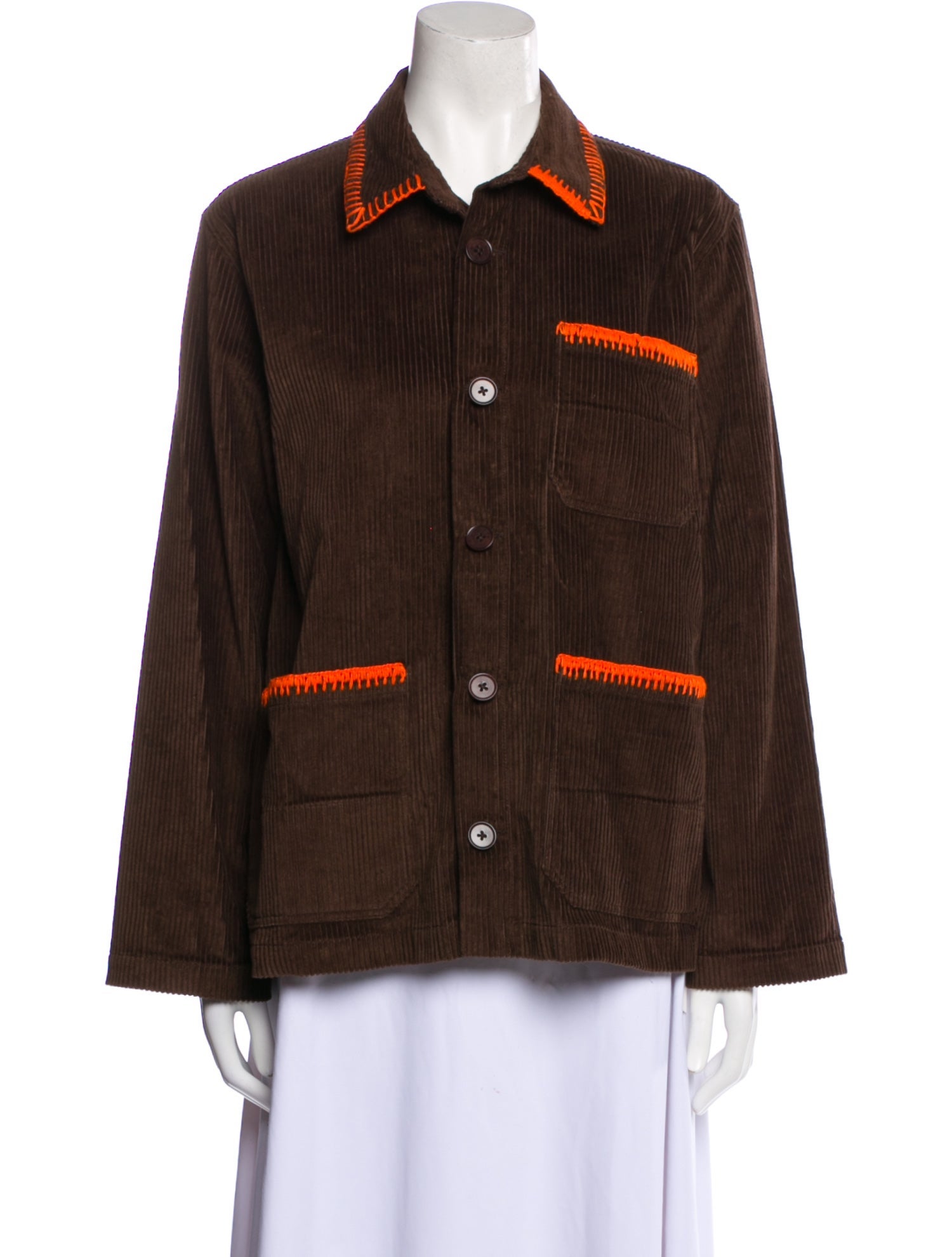 Lingua Franca Printed Denim Jacket