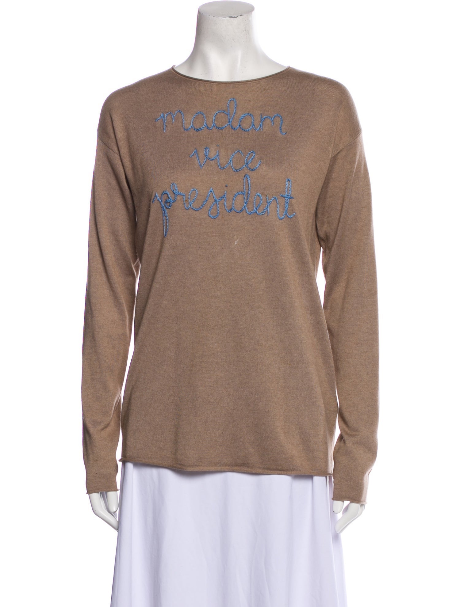 Lingua Franca Silk Graphic Print Sweatshirt