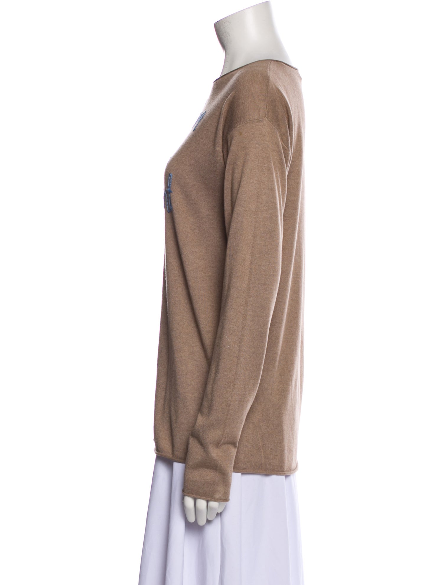 Lingua Franca Silk Graphic Print Sweatshirt