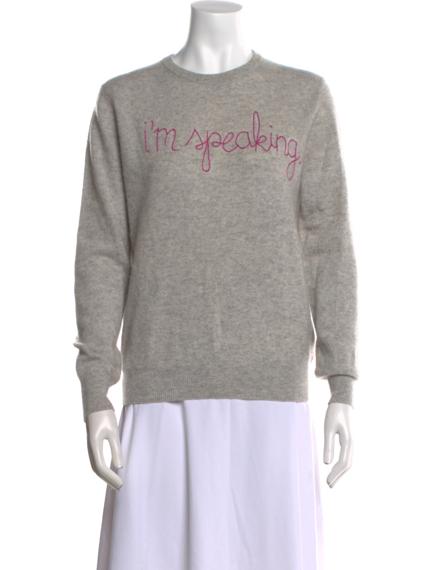 Lingua Franca Cashmere Graphic Print Sweater