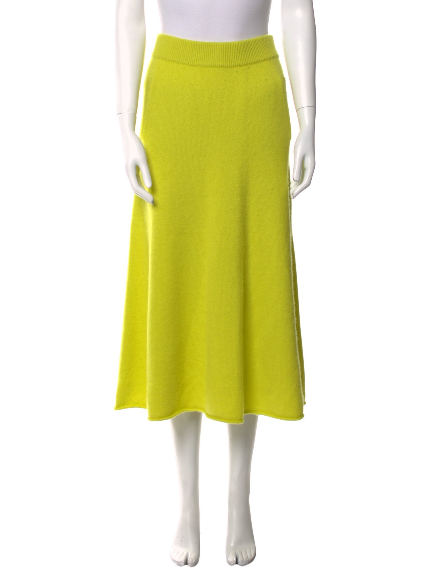 Lingua Franca Cashmere Midi Length Skirt