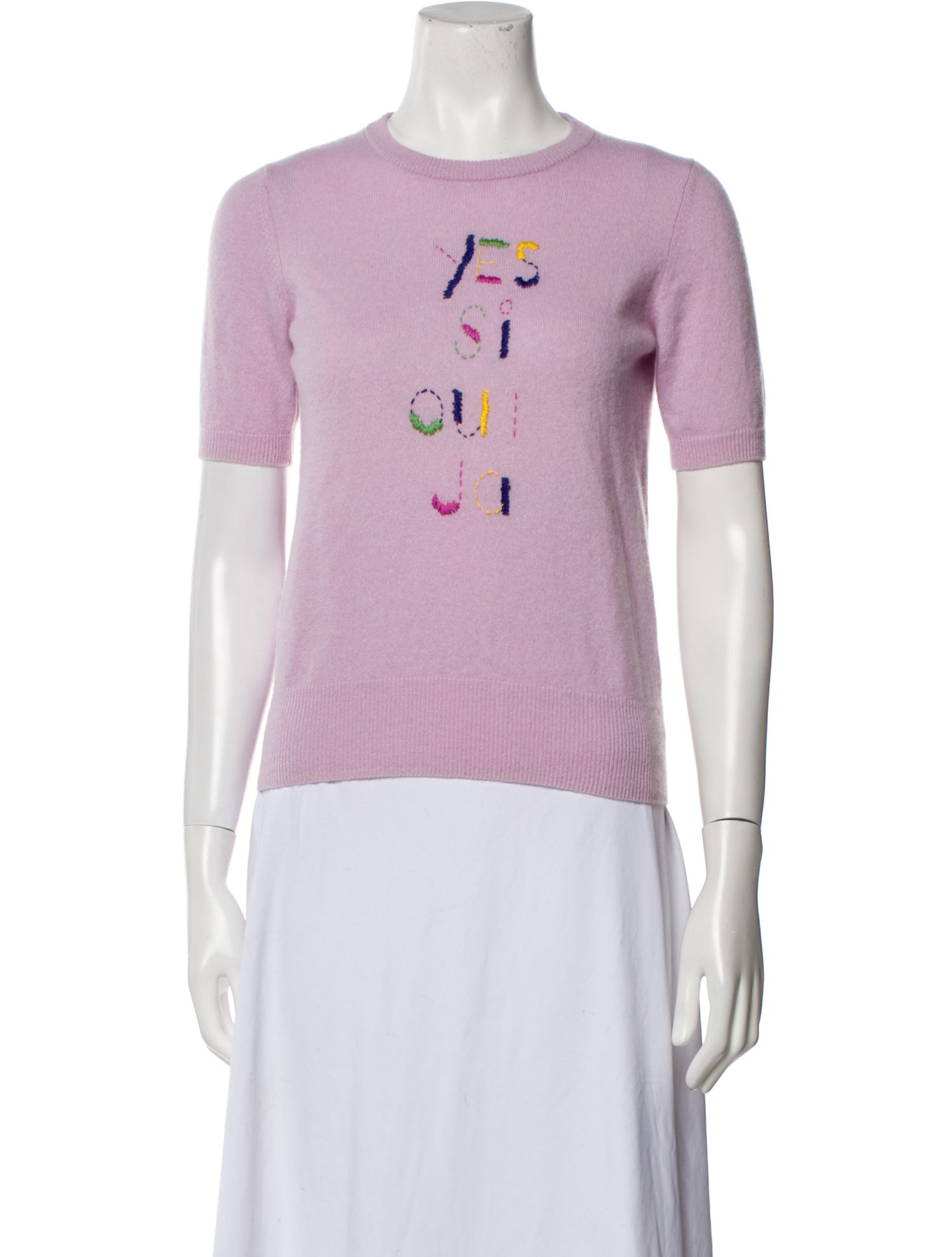 Lingua Franca Cashmere Crew Neck Sweater