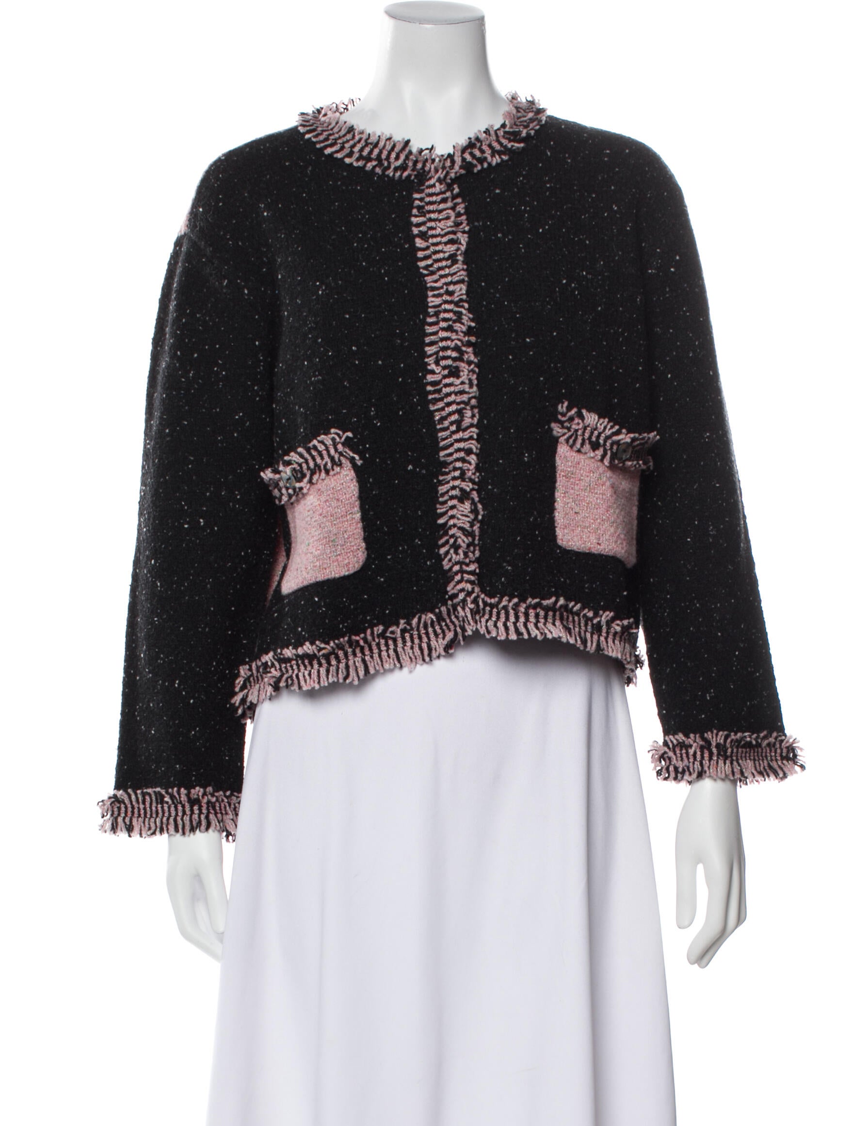 Lingua Franca Wool Tweed Pattern Sweater w/ Tags