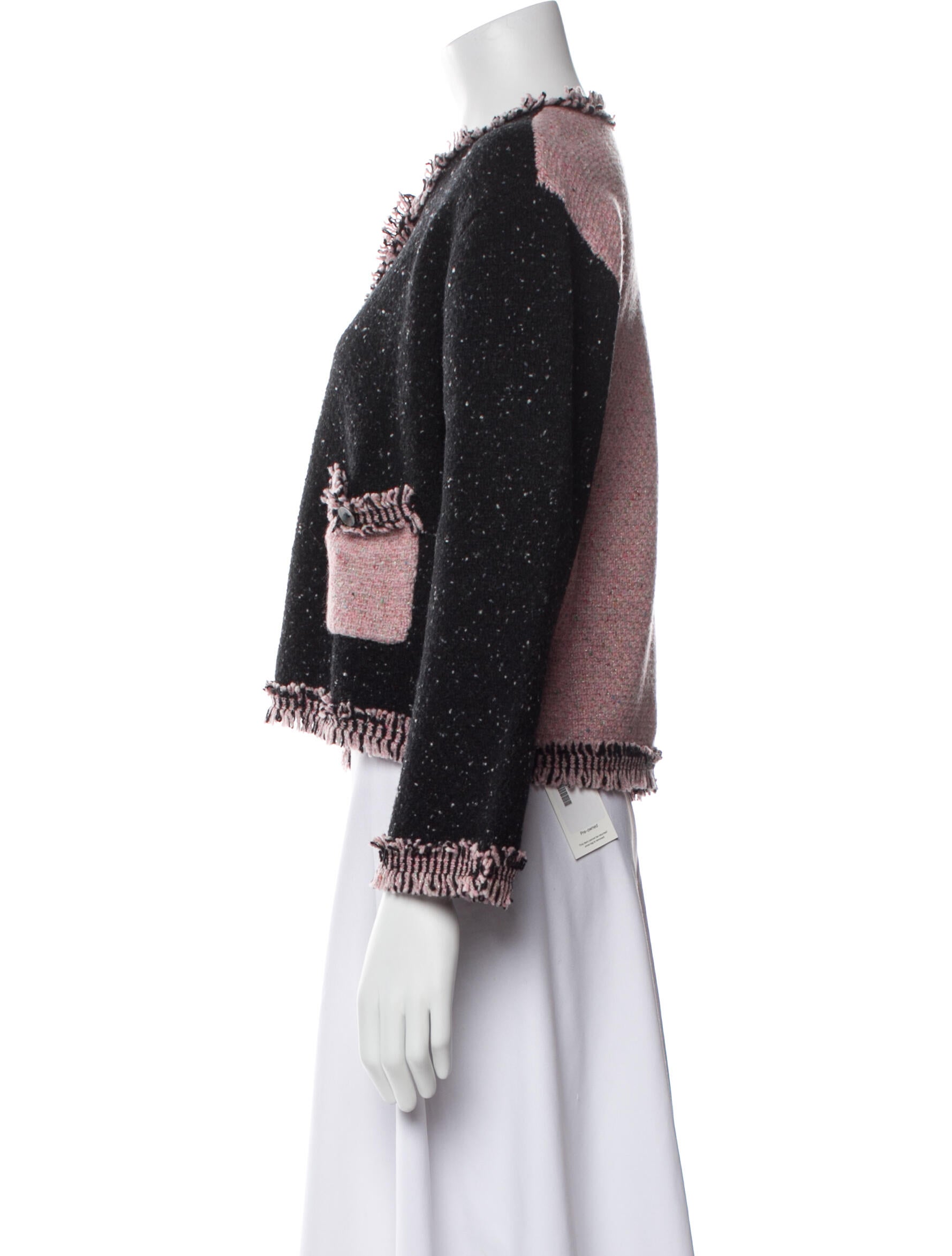 Lingua Franca Wool Tweed Pattern Sweater w/ Tags