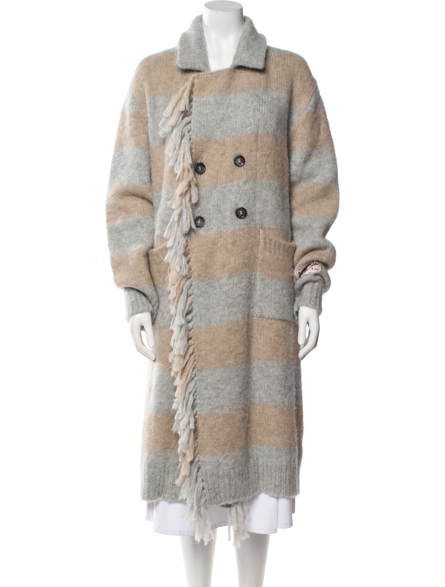 Lingua Franca Baby Alpaca Plaid Print Peacoat