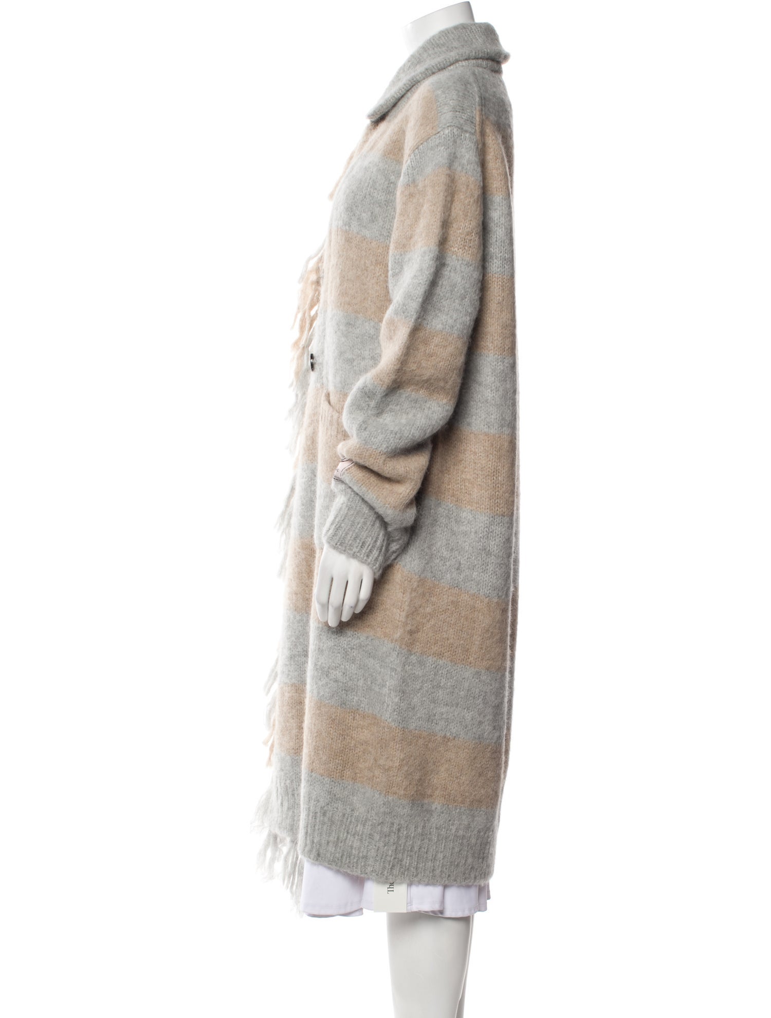 Lingua Franca Baby Alpaca Plaid Print Peacoat