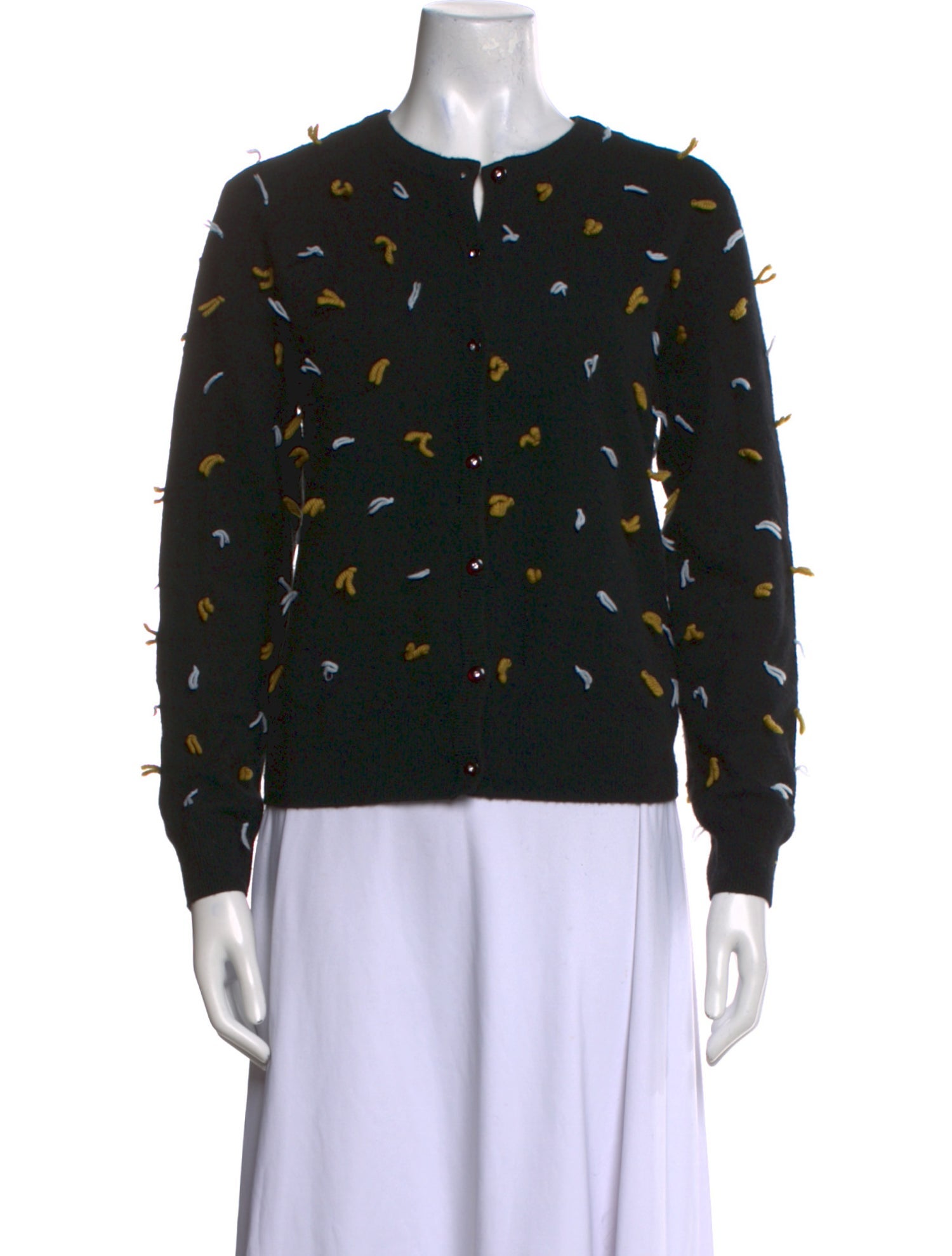 Lingua Franca Cashmere Printed Sweater