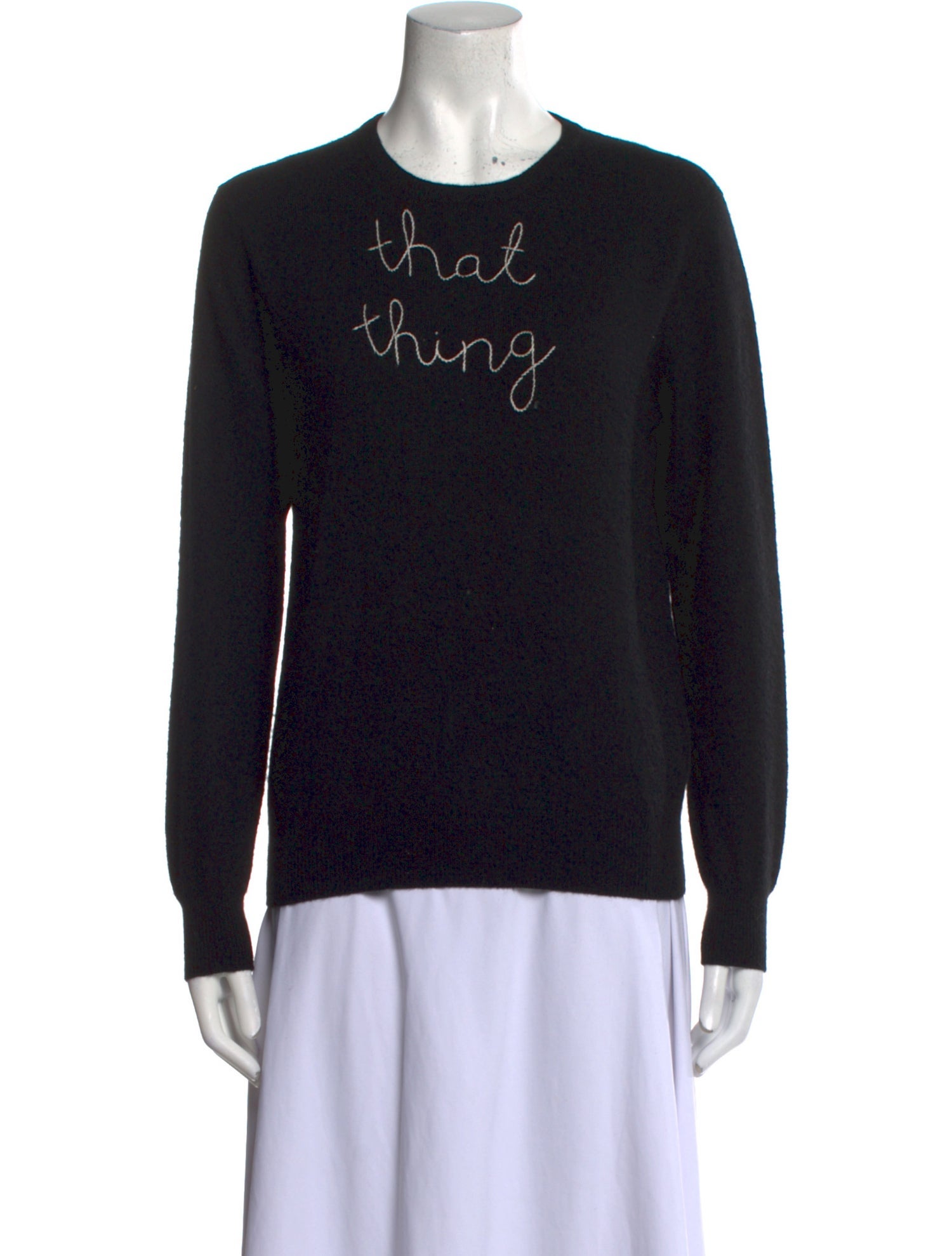 Lingua Franca Cashmere Graphic Print Sweater
