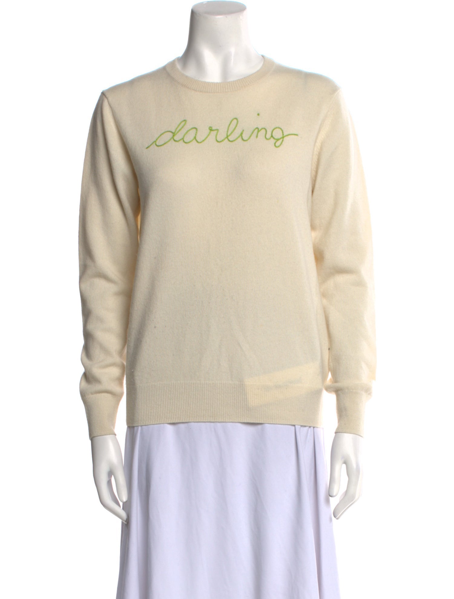 Lingua Franca Cashmere Graphic Print Sweater