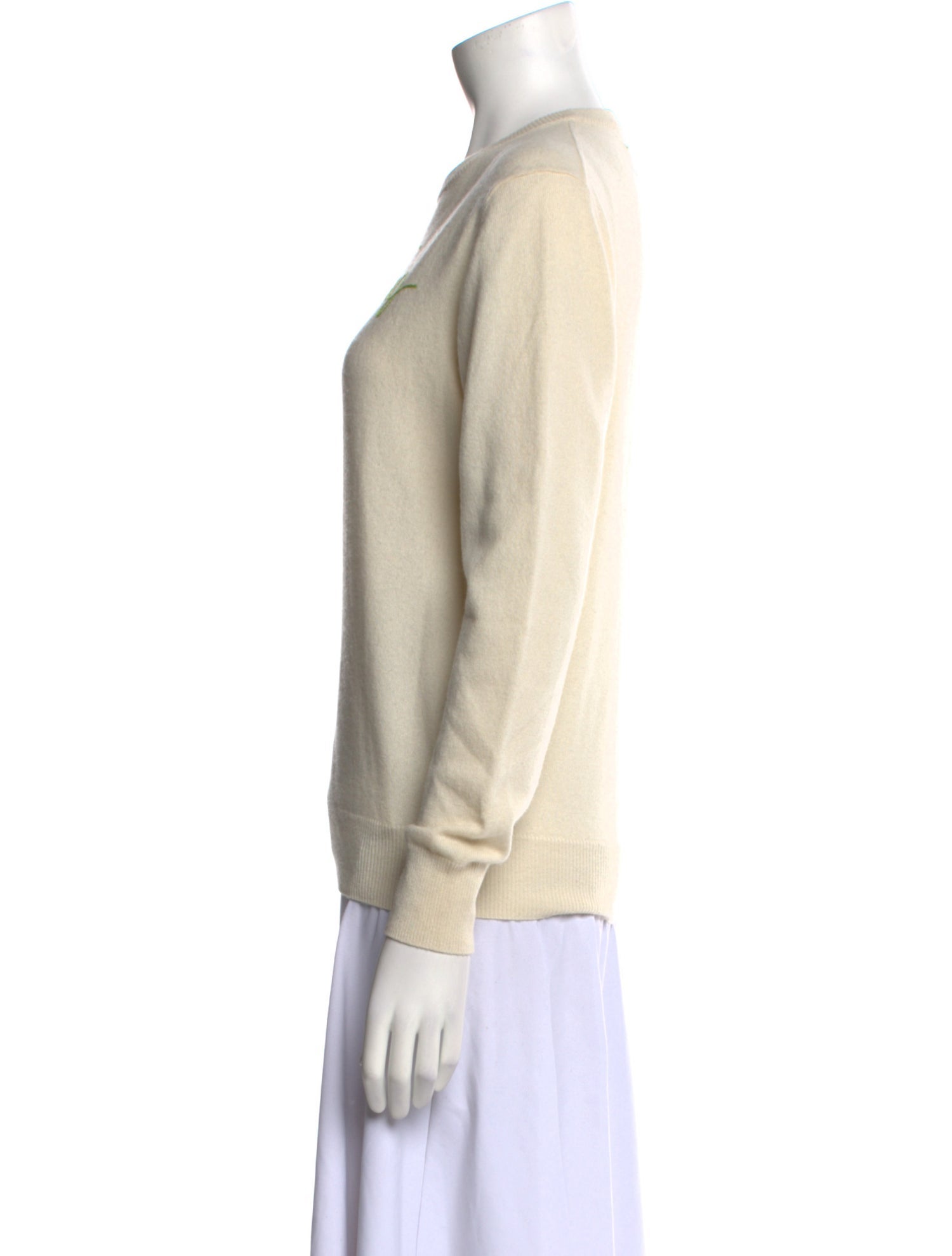 Lingua Franca Cashmere Graphic Print Sweater