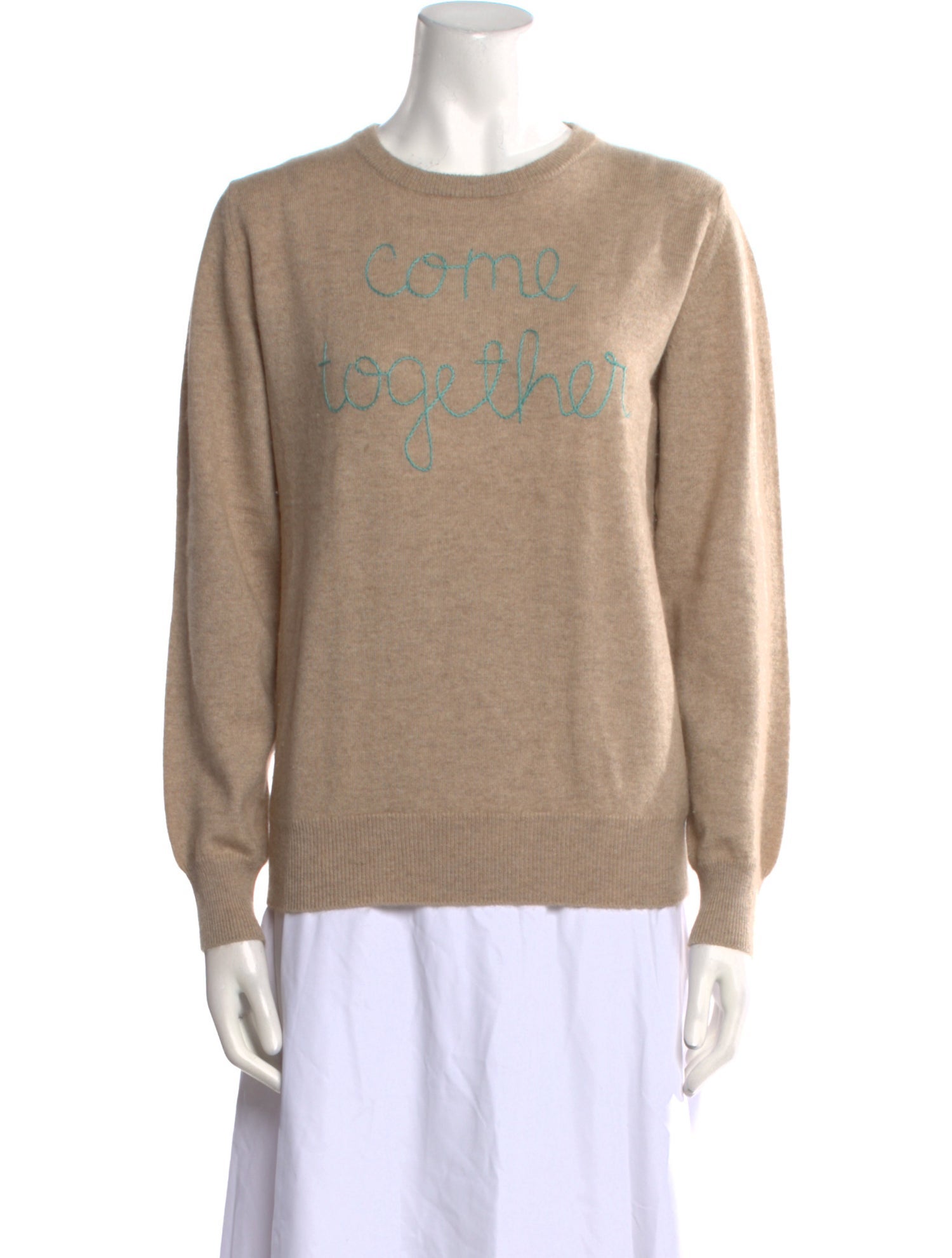 Lingua Franca Cashmere Graphic Print Sweater