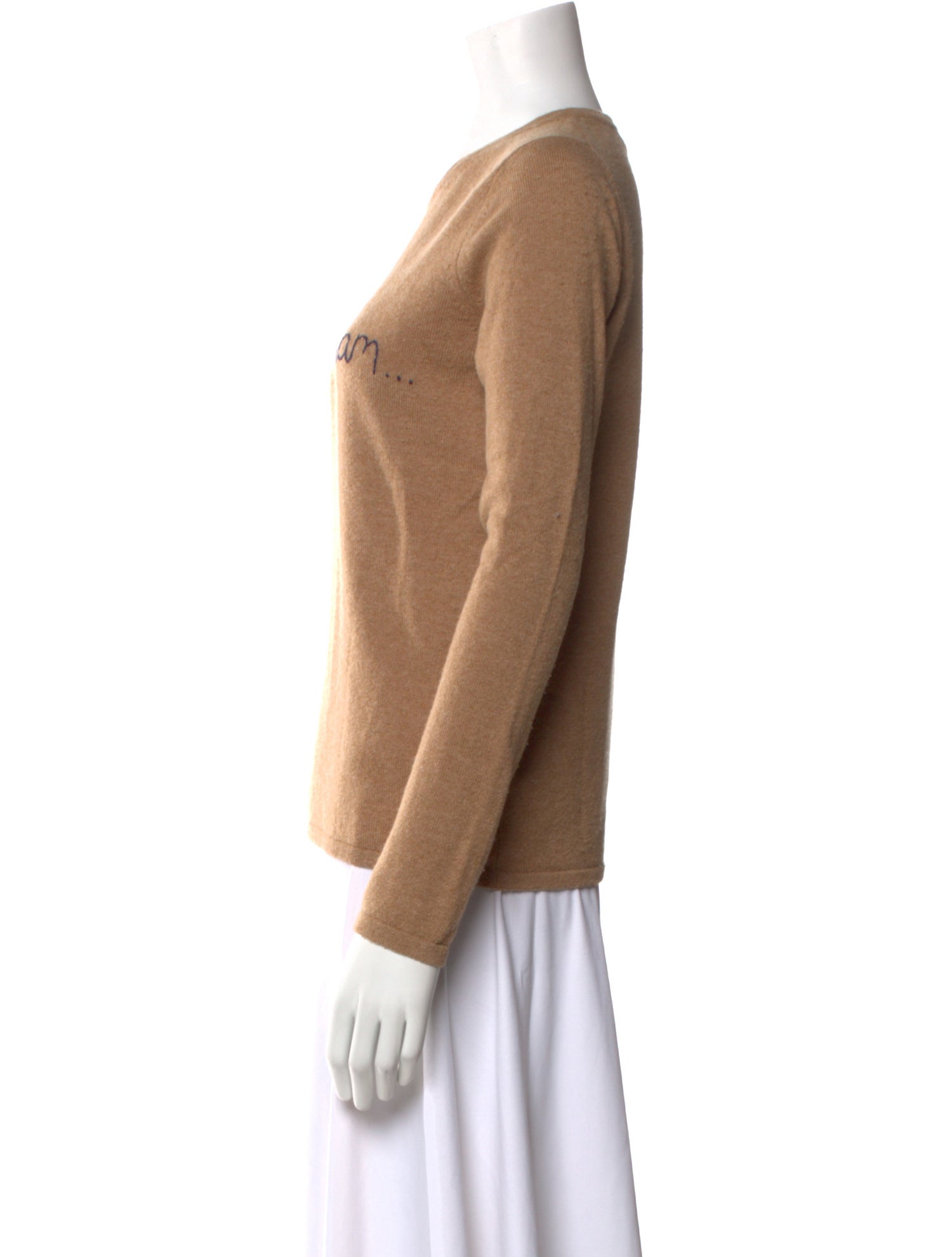 Lingua Franca Cashmere Graphic Print Sweater